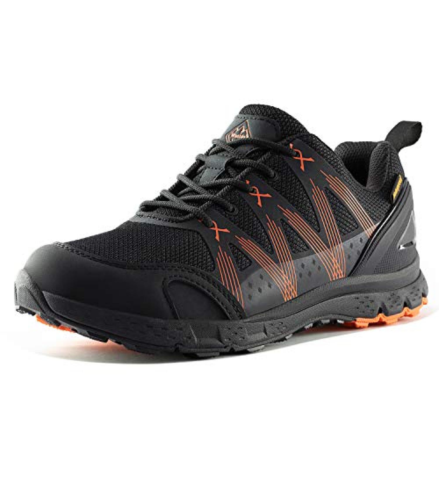 Wantdo Men's Waterproof Hiking Shoes - Lightweight Trekking Boots 10.5 Orange - Buy Online on GoSupps.com