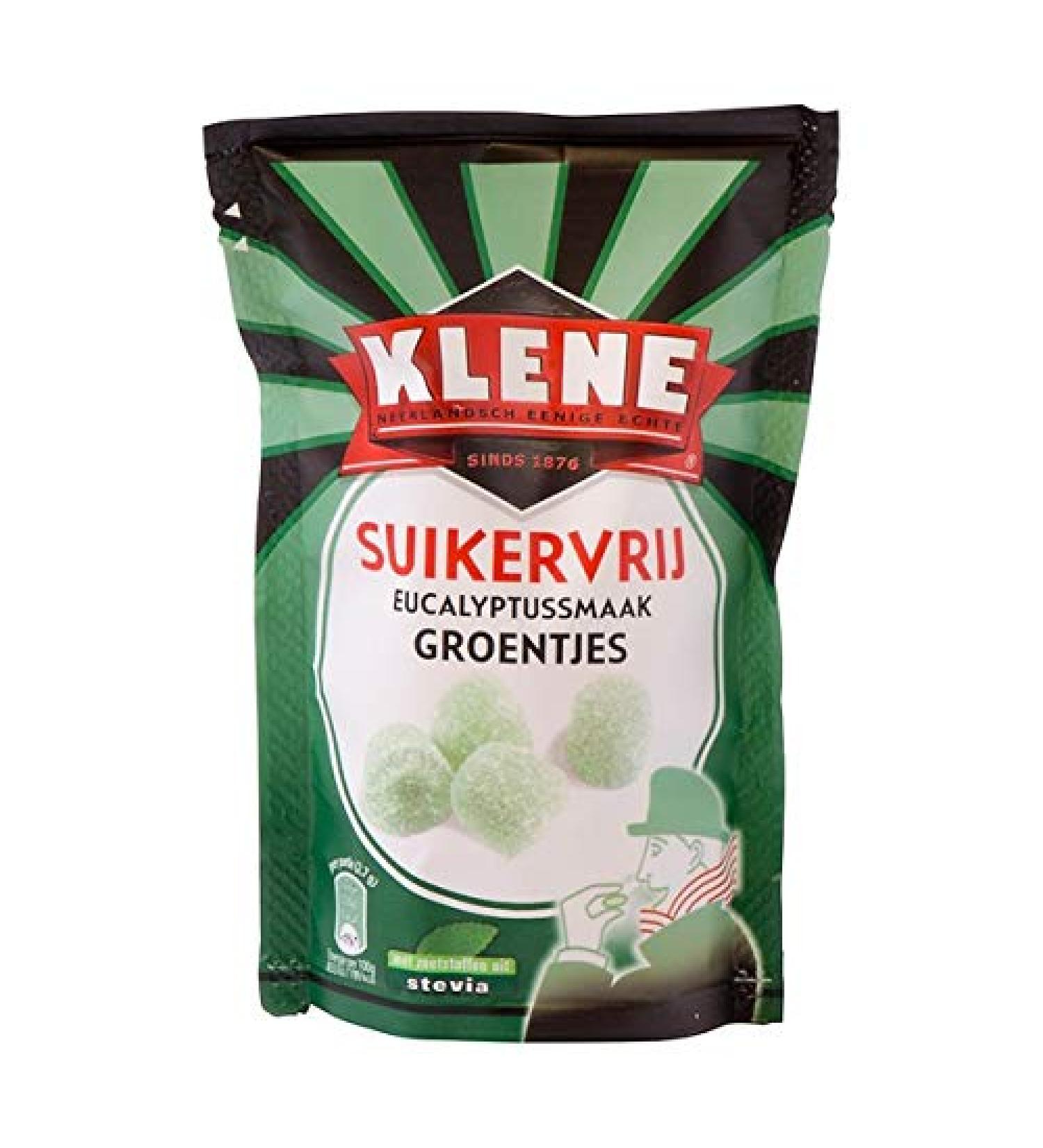 KLENE Sugar-Free Eucalyptus Candy (Groentjes) 105gr | 3 Pack