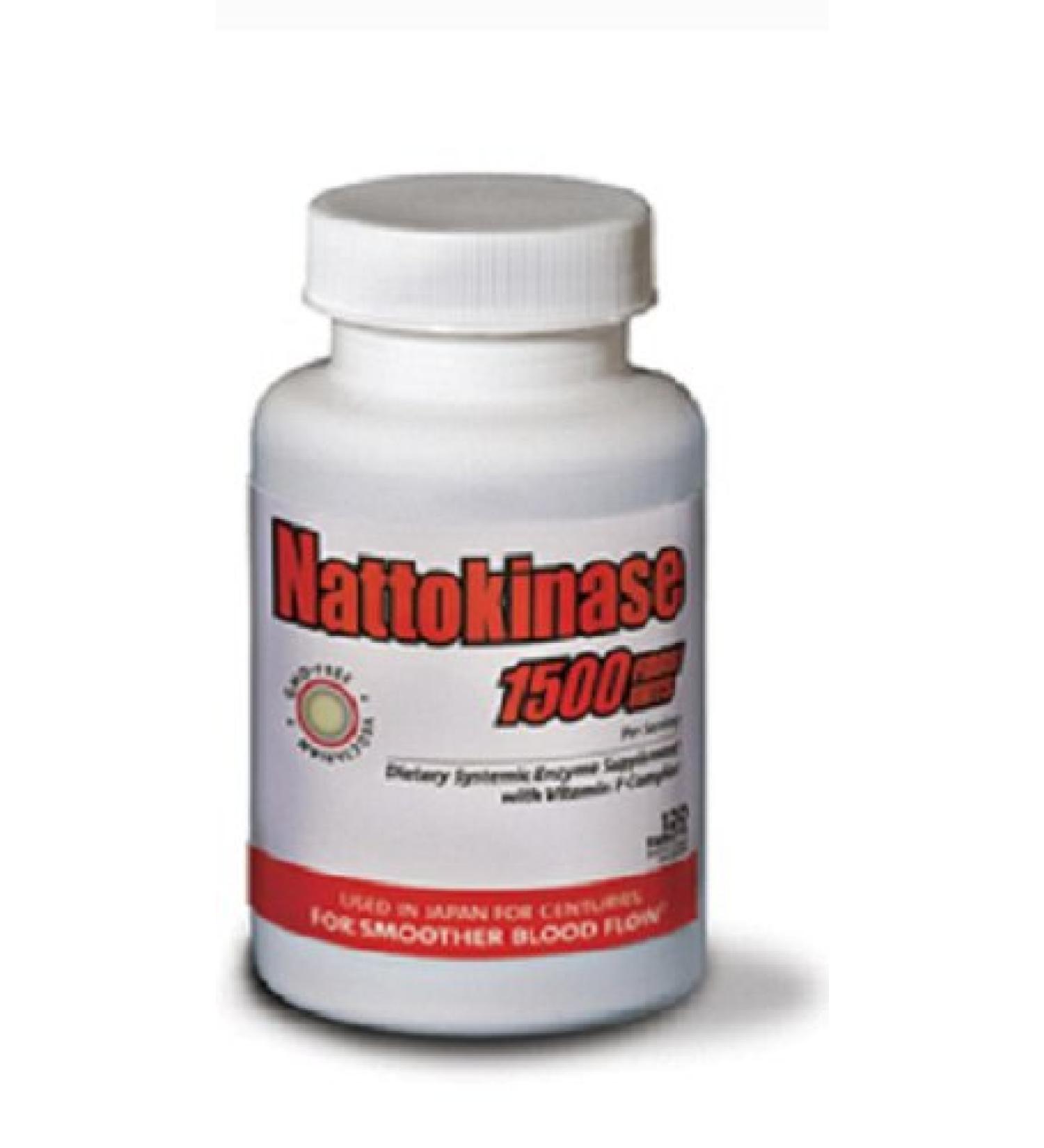Naturally Vitamins Nattokinase 1500 - Systemic Enzyme Supplement, 120 Enteric Coated Tablets - Buy Online on GoSupps.com