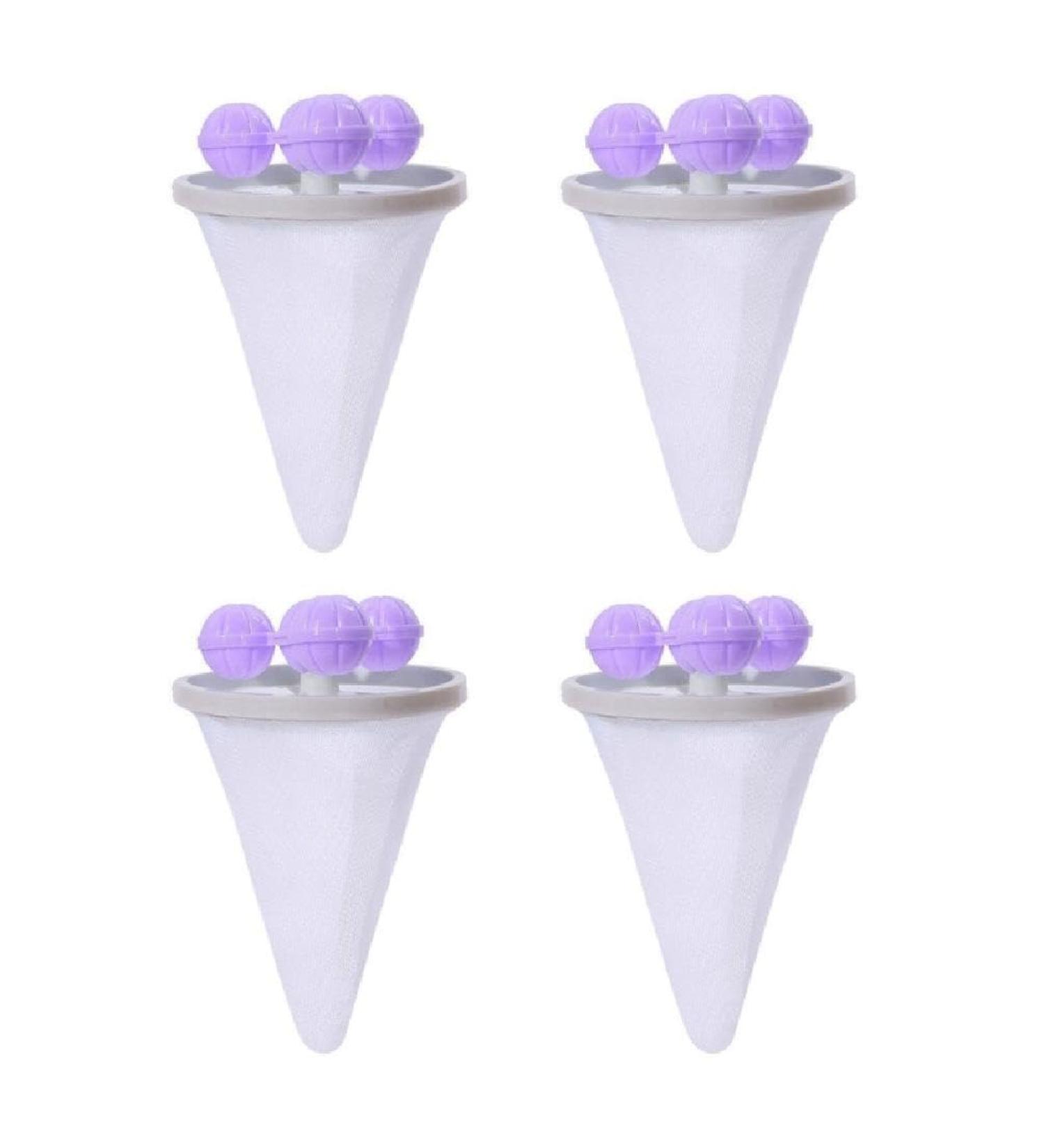 Pack Of 4 Filter Bags Pet Hair Remover Hair Filter Bags For Washing Machine Reusable Washing Machine Hair Catcher Washing Machine Hair Filter Reusable Hair Remover Filter Bag Floating Lint Bag Washing Purple - Buy Online on GoSupps.com