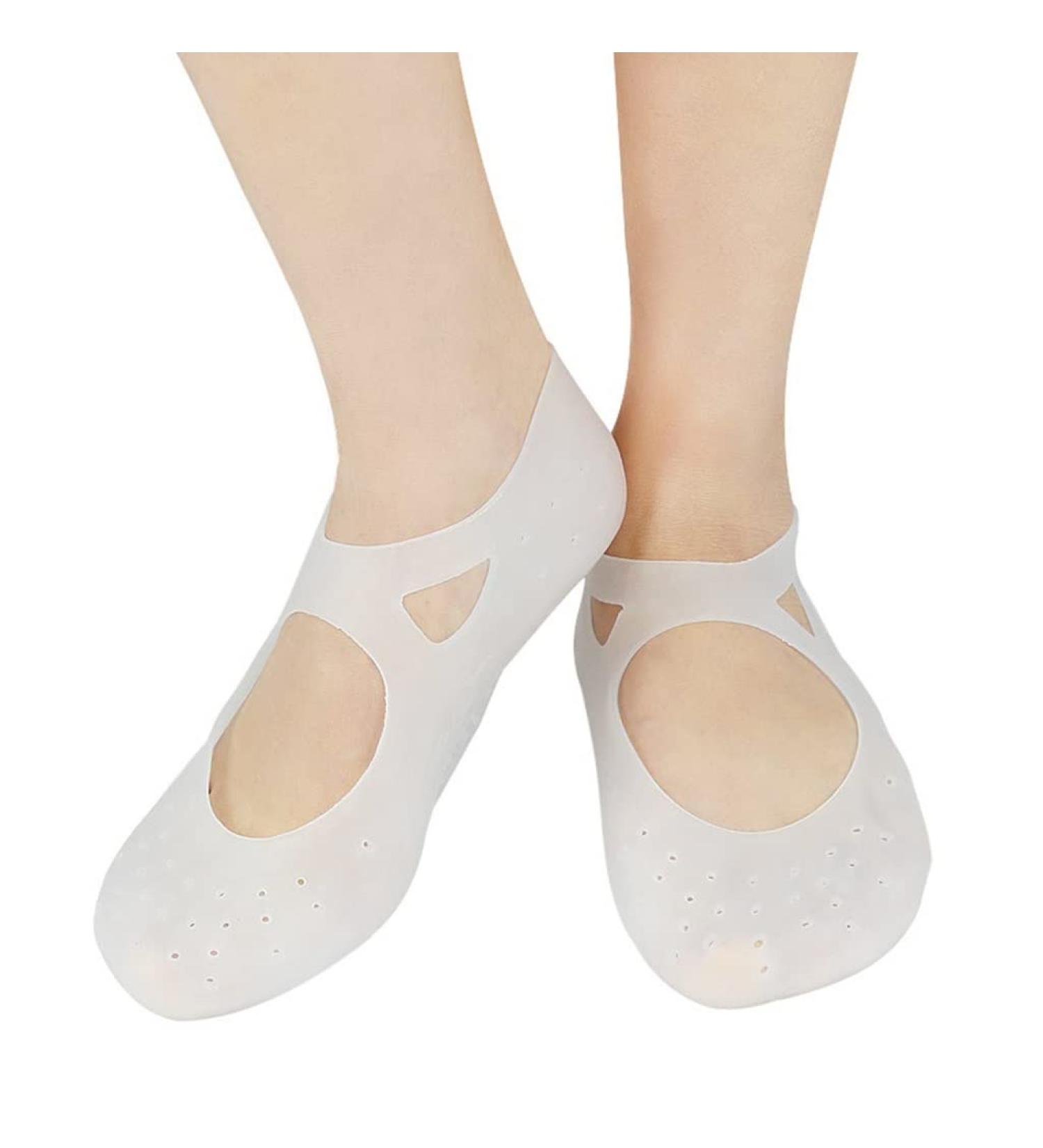 Silicone Socks - Gel-Soft Comfortable Full Length Foot Protection for Men & Women | Non-Slip Breathable Moisture-Wicking Anti-Split Care - Buy Online on GoSupps.com
