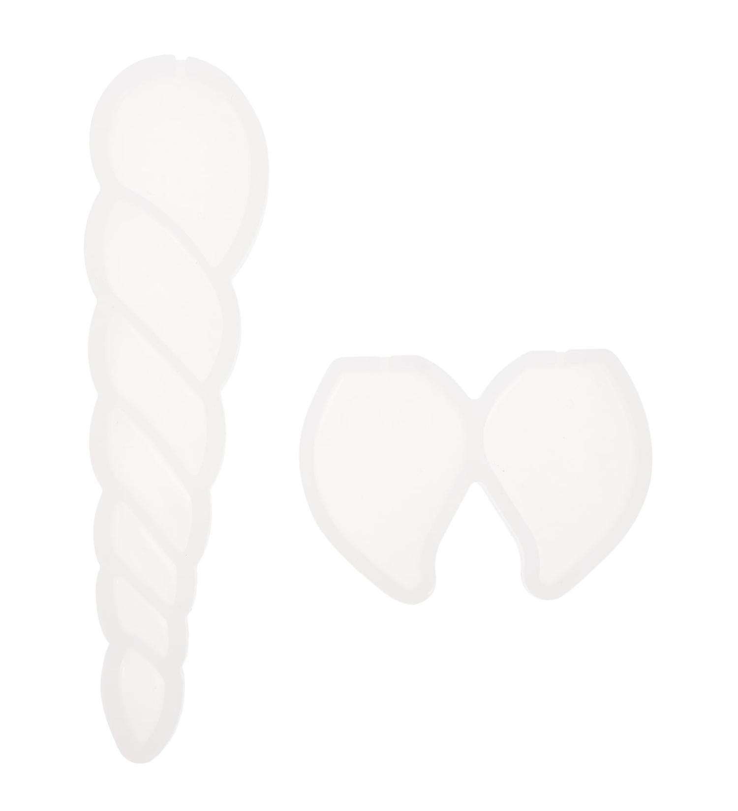 OUNONA 2pcs DIY Baking Mold Unicorn Horn Silicone Lollipop Silicone Candle Fun Animal Cake Molds Horn Ears Molds Chocolate Candy Molds Fondant Cake White Silica Gel Popsicle - Buy Online on GoSupps.com