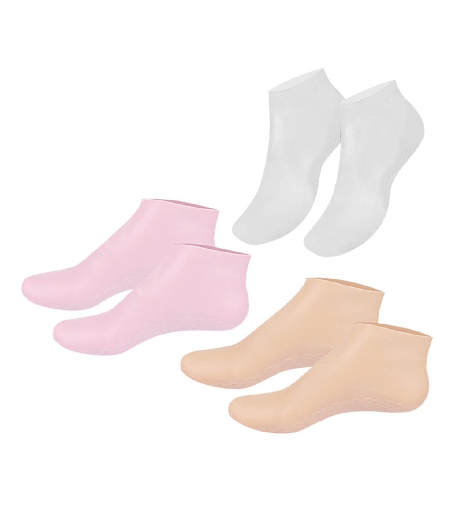 Healvian 3 Pairs Moisturizing Socks Moisture Socks Foot Mask Spa Socks Moisturizing Lotion Cracked Heel Socks Ladies Socks Gel Socks Feet Moisturizer Socks Foot Care for Women Sebs 21.5x8cm - Buy Online on GoSupps.com