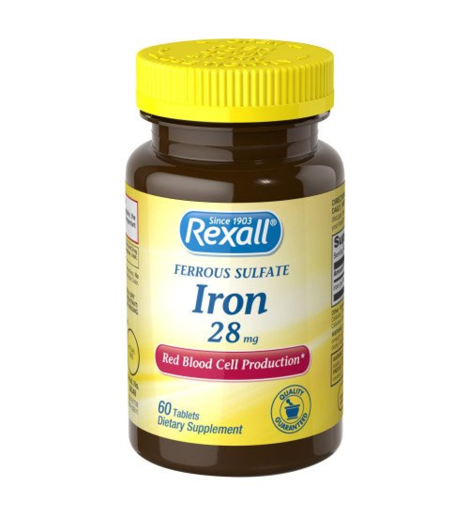 Rexall Ferrous Sulfate Iron 28 Mg - Tablets 60 Ct