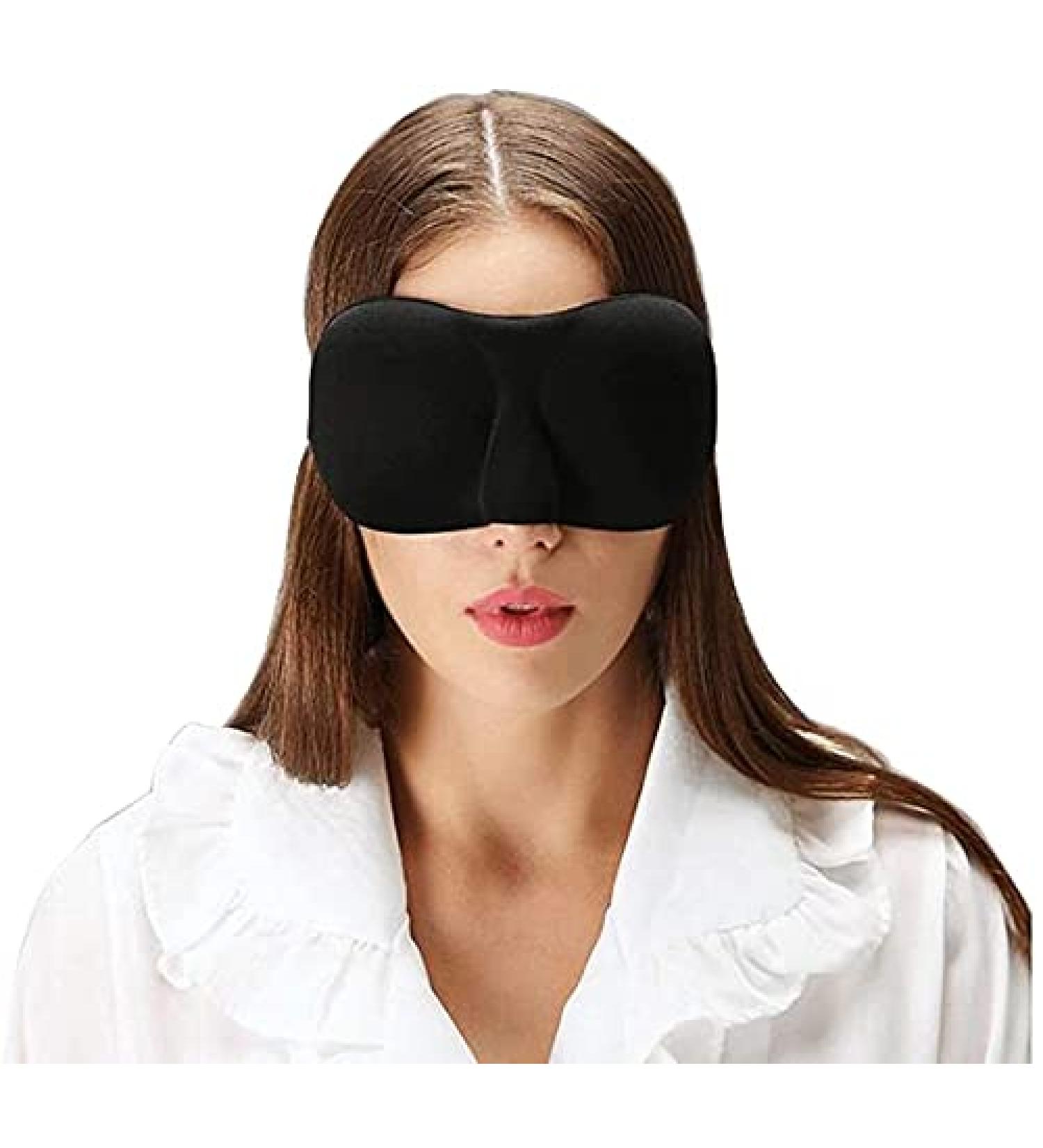 BE SAFE Forever Silk Sleeping Face Eye Mask - Travel Blindfold for Men & Women - Comfortable Black Sleep Eye Cover - Buy Online on GoSupps.com