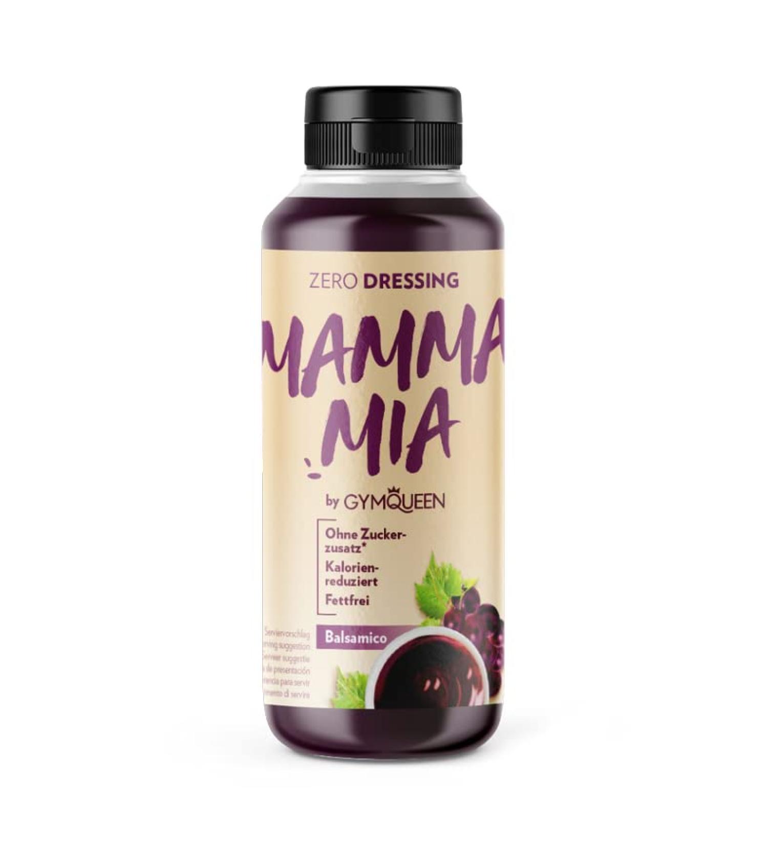 Gymqueen Mamma Mia Zero Sauce - Low-Calorie Fat-Free Sugar-Free Balsamic Dressing & Refining Sauce - 265ml (Vegetarian & Lactose-Free) - Buy Online on GoSupps.com