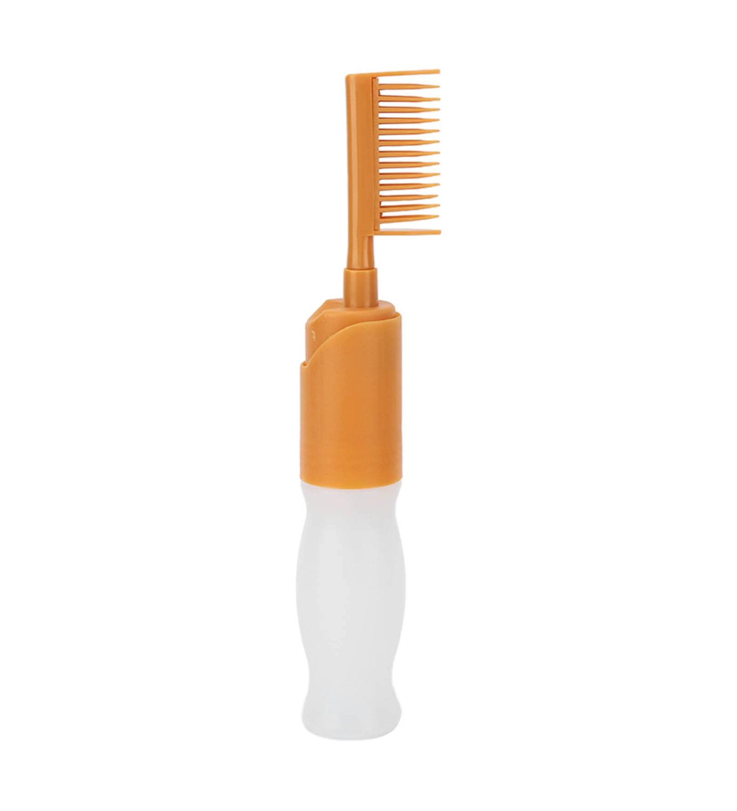 110ml Hair Color Oiling Bottle Root Comb Applicator - Safe & Environmentally Friendly | Squeeze Applicator with Dots for Hair Coloring & Oiling Care - Buy Online on GoSupps.com