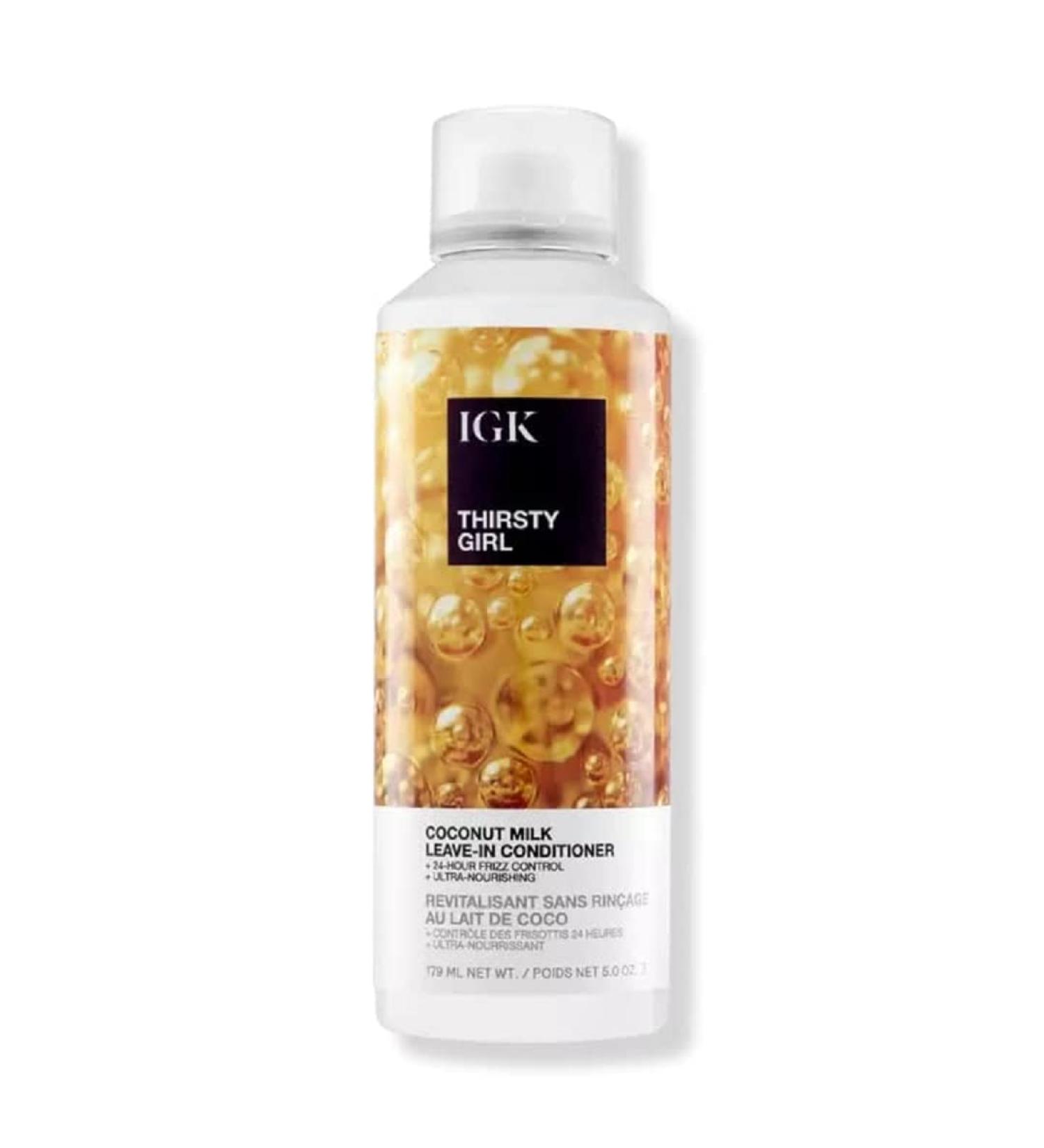 IGK THIRSTY GIRL Coconut Milk Leave-In Conditioner 5 Oz - Hydrate, Strengthen, Frizz Control - Vegan & Cruelty Free - Buy Online on GoSupps.com