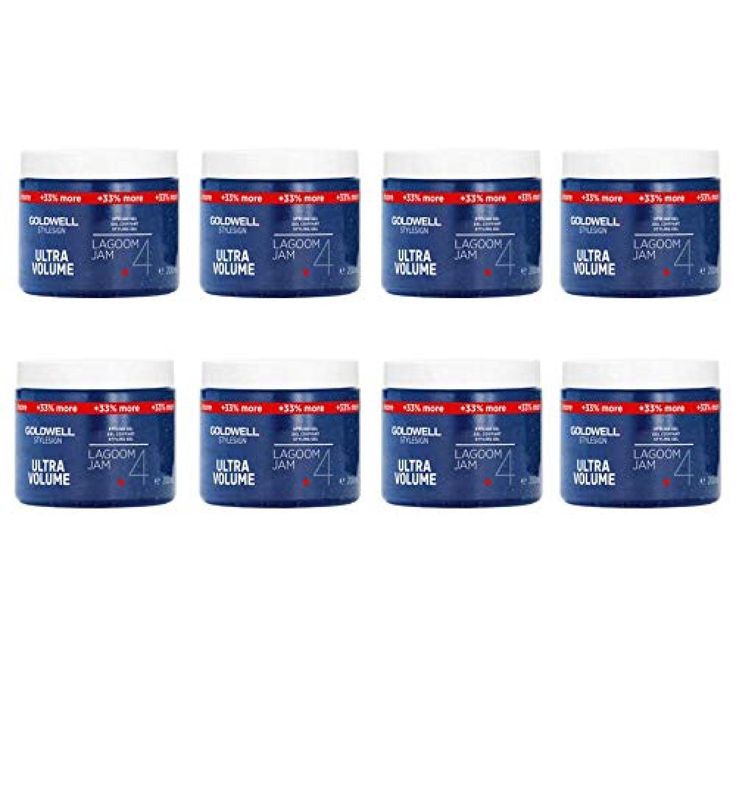 8x 200ml Goldwell Stylesign Ultra Volume Gel Lagoom Jam 4 XXL No Import Unscented 200 ml (Pack of 8)