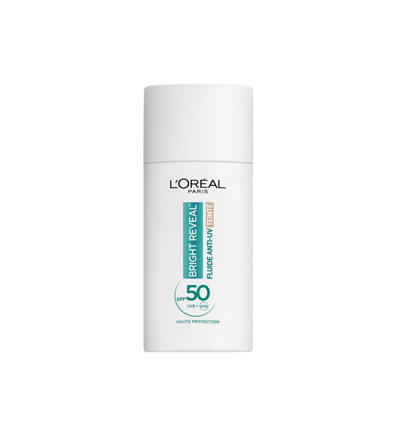 L'Or al Paris Bright Reveal Anti-UV Fluid SPF 50 Light Tint Niacinamide 50ml - Buy Online on GoSupps.com