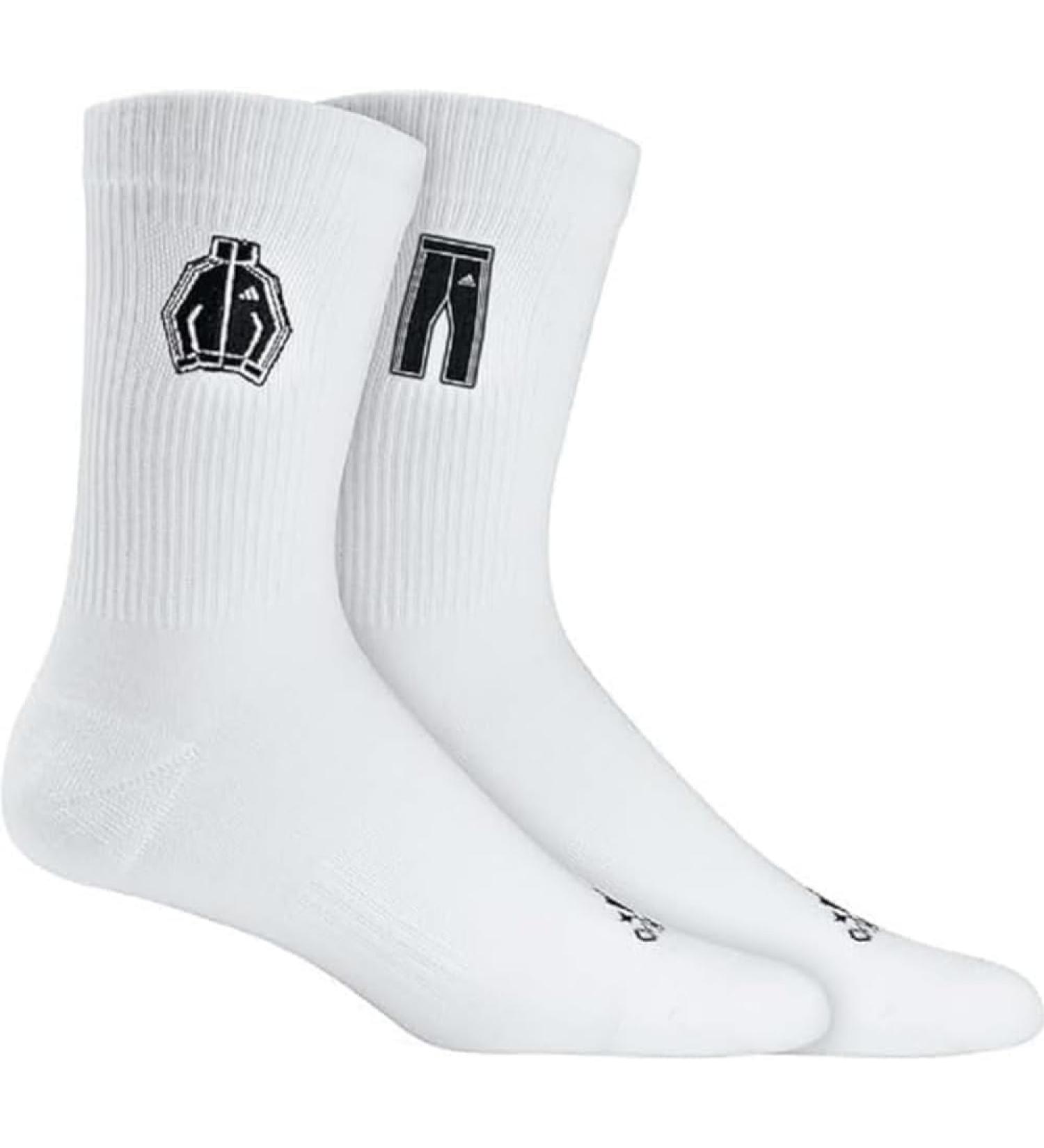 adidas Unisex Track Suit Embroidered Socks Socks 40-42 white/black