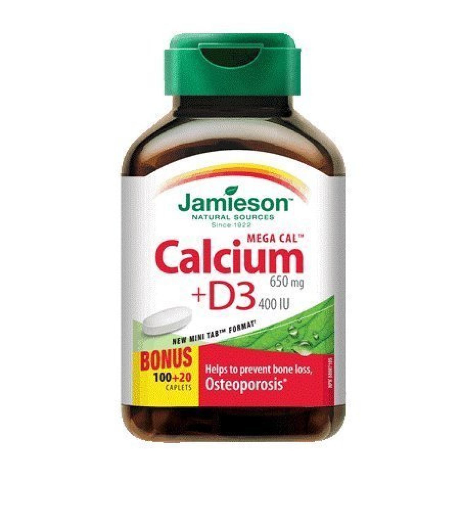 Jamieson Laboratories Mega Cal - Calcium Citrate with Vitamin D-120 caplets Brand