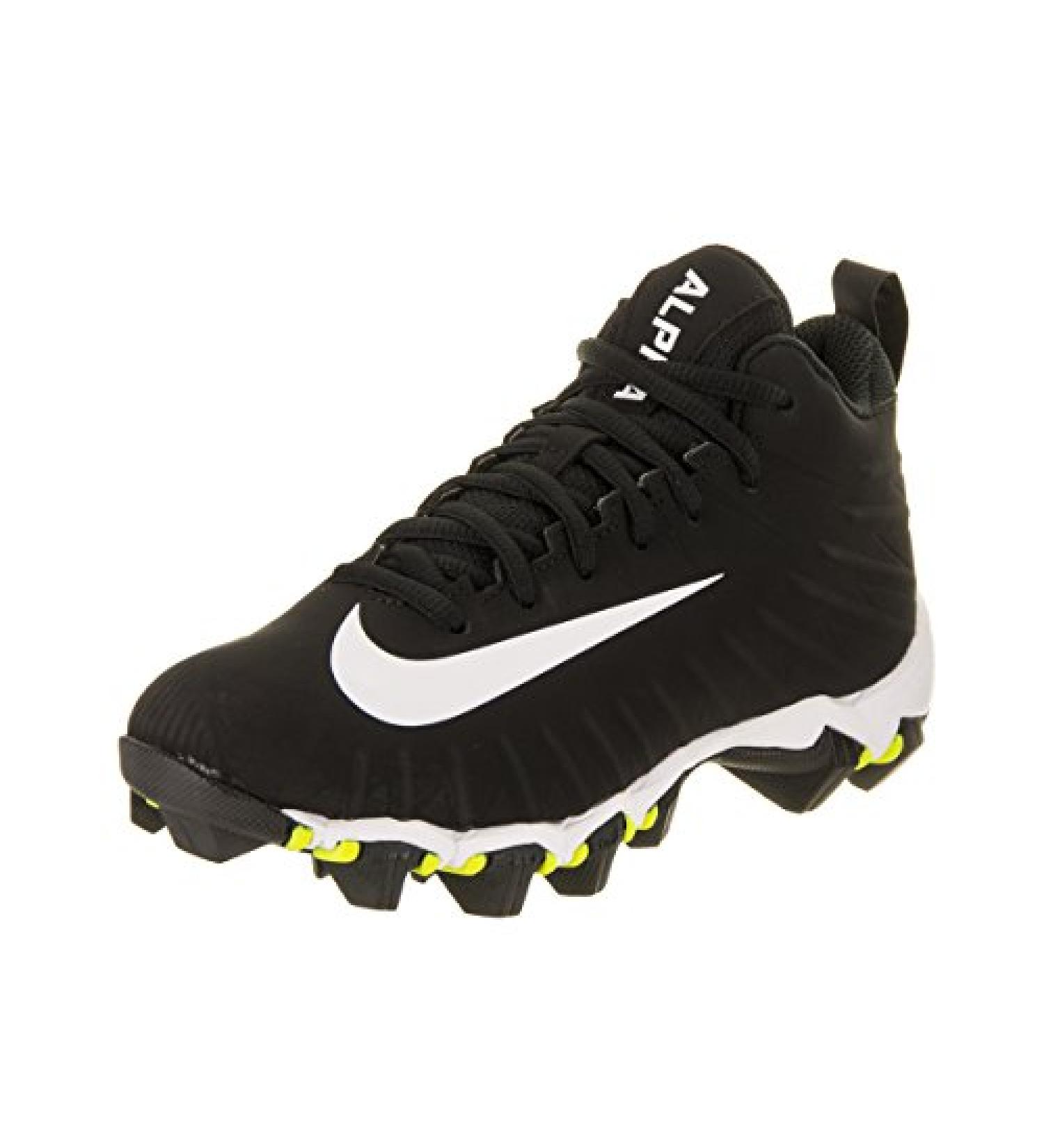 Nike Alpha Menace Shark Football Cleats - Big Kid Size 4, Black/White/White - Buy Online on GoSupps.com
