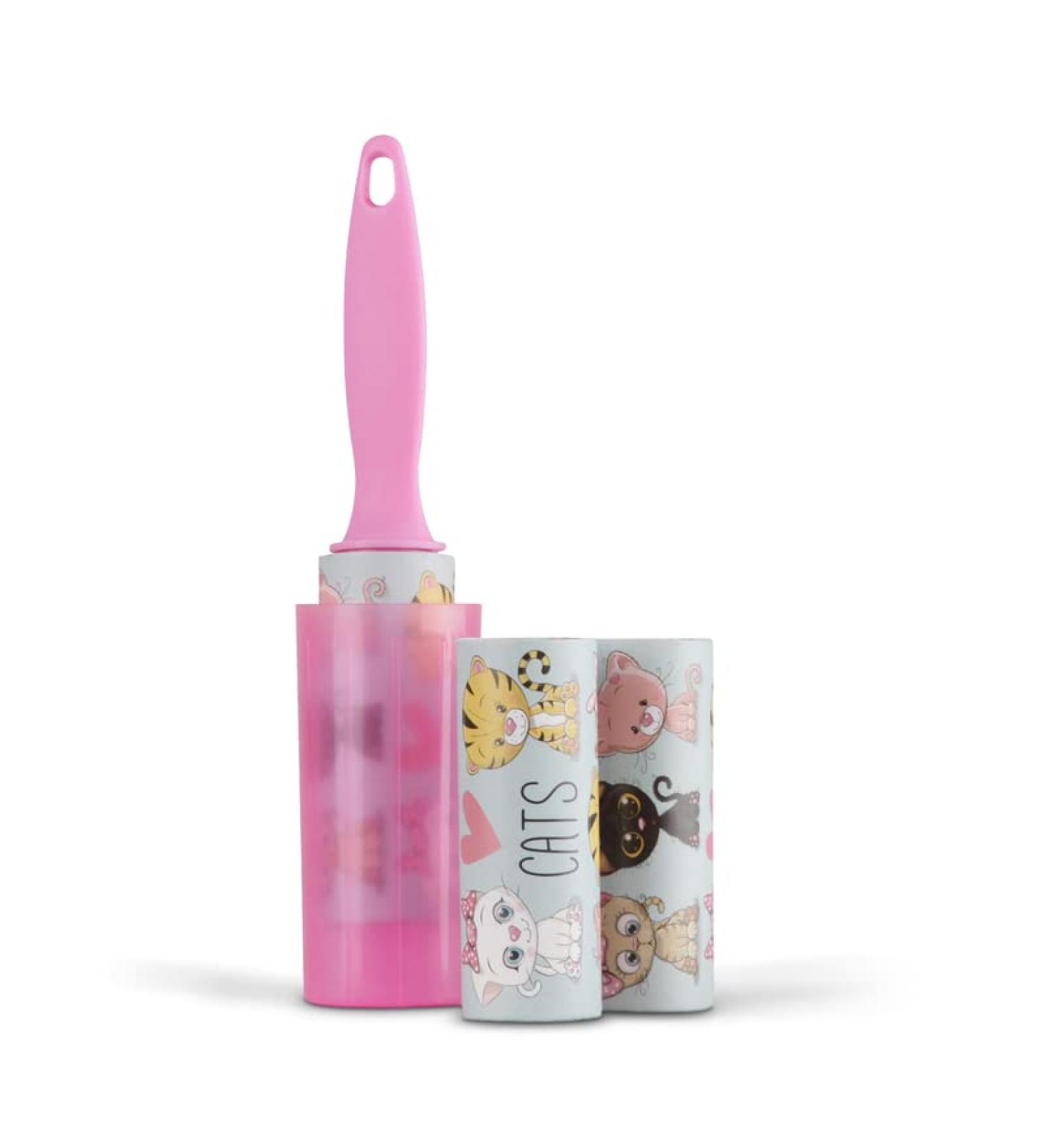 3-Pack Pocket Lint Rollers with Protective Cap - Cat Designs | Perfect for On-the-Go Lint Removal - Buy Online on GoSupps.com