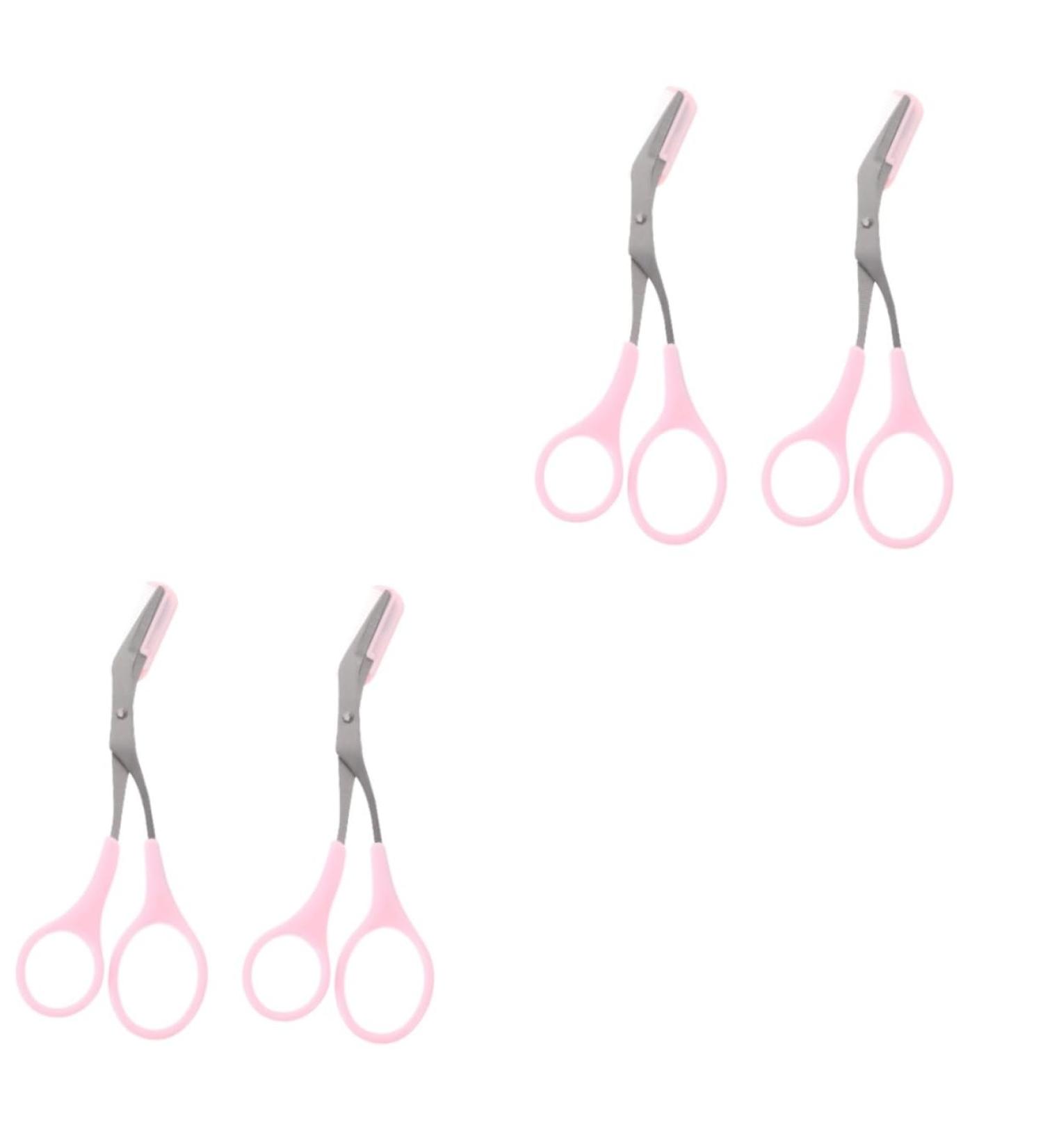 Beaupretty 4-Piece Eyebrow & Beard Trimmer Set - Scissors Combs & Facial Clippers | Pink Makeup Tools for Precision Grooming - Buy Online on GoSupps.com