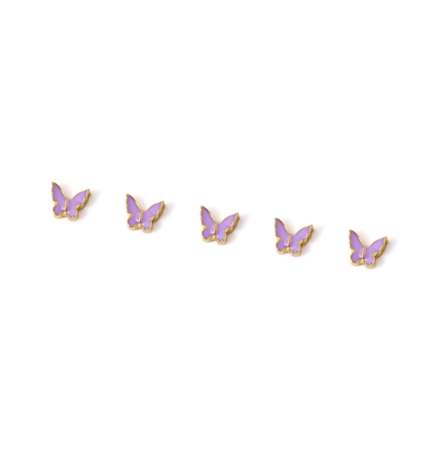 FEIlei 5Piece Colorful Metal Butterfly Nail Decoration Butterfly Charm for DIY Manicure - Buy Online on GoSupps.com