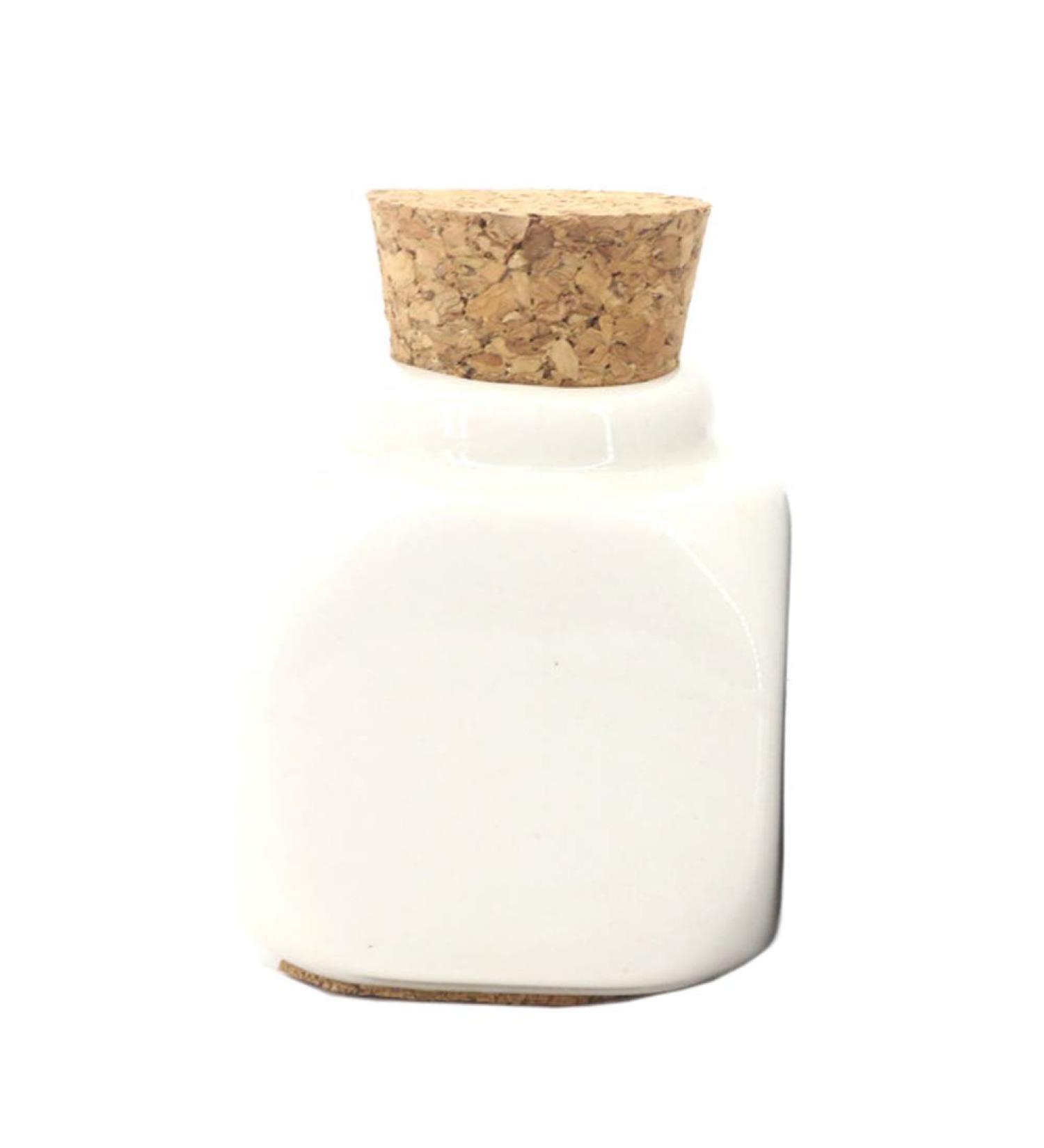 Porcelain Dappen Dish with Wooden Cap | Nail Art Acrylic Powder Tools | White Cube Style - Buy Online on GoSupps.com