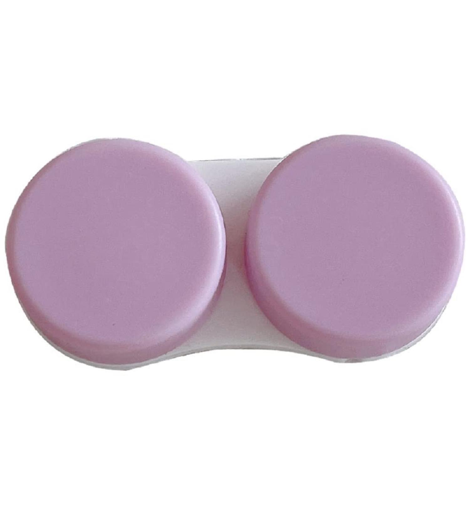 Buy Purple Colored Contact Lens Box - Solid Color Frosted Design Double & Single Lens Companion Care Box - Buy Online on GoSupps.com