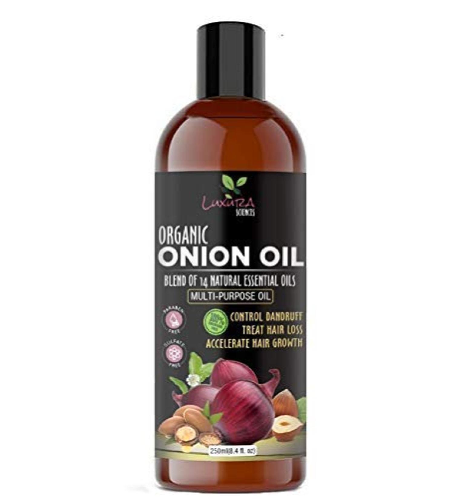 Onion Hair Oil 250 ML with 14 essential oils Multifunctional hair oilhair serum for hair growth hair treatment with argan pack 2 - Buy Online on GoSupps.com