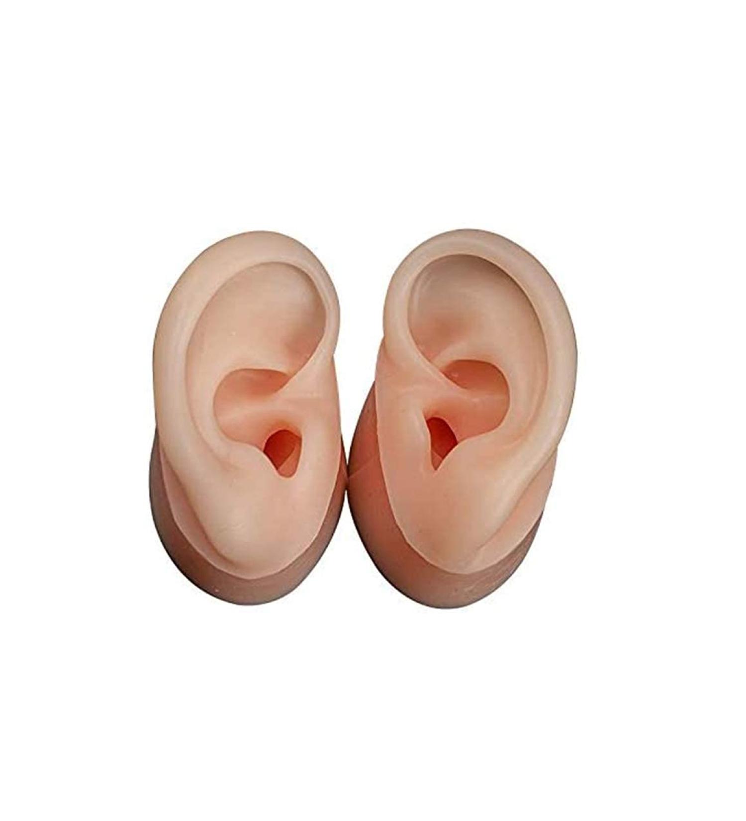 Silicone Silicone Ear Template 1 Pair of Artificial Silicone Ear Ear Template Long Channel Ear Channel Learning Accessories for Practice - Buy Online on GoSupps.com