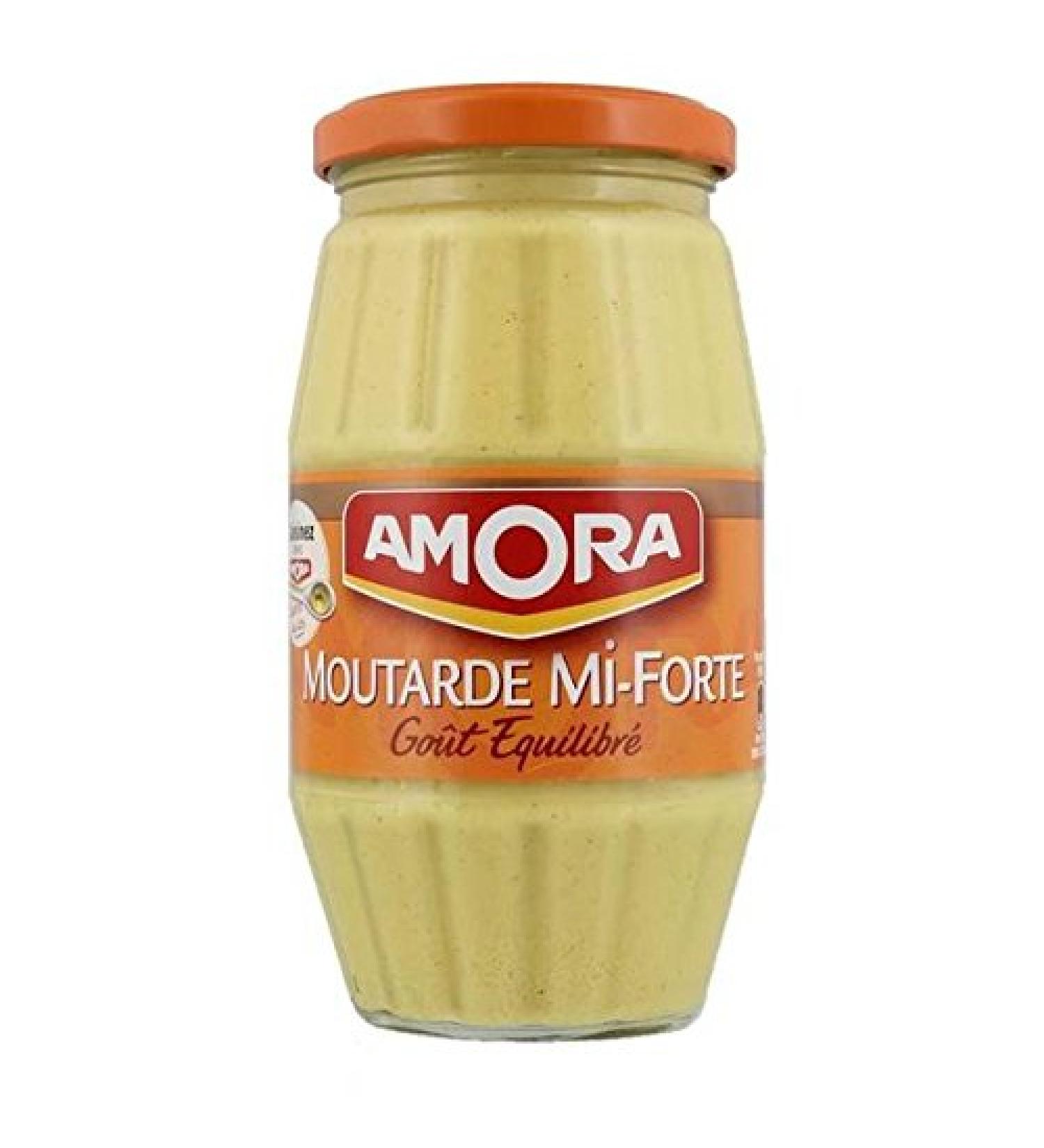 Amora mustard mi forte bocalor 415g - ( Unit Price ) - Amora moutarde mi forte bocalor 415g