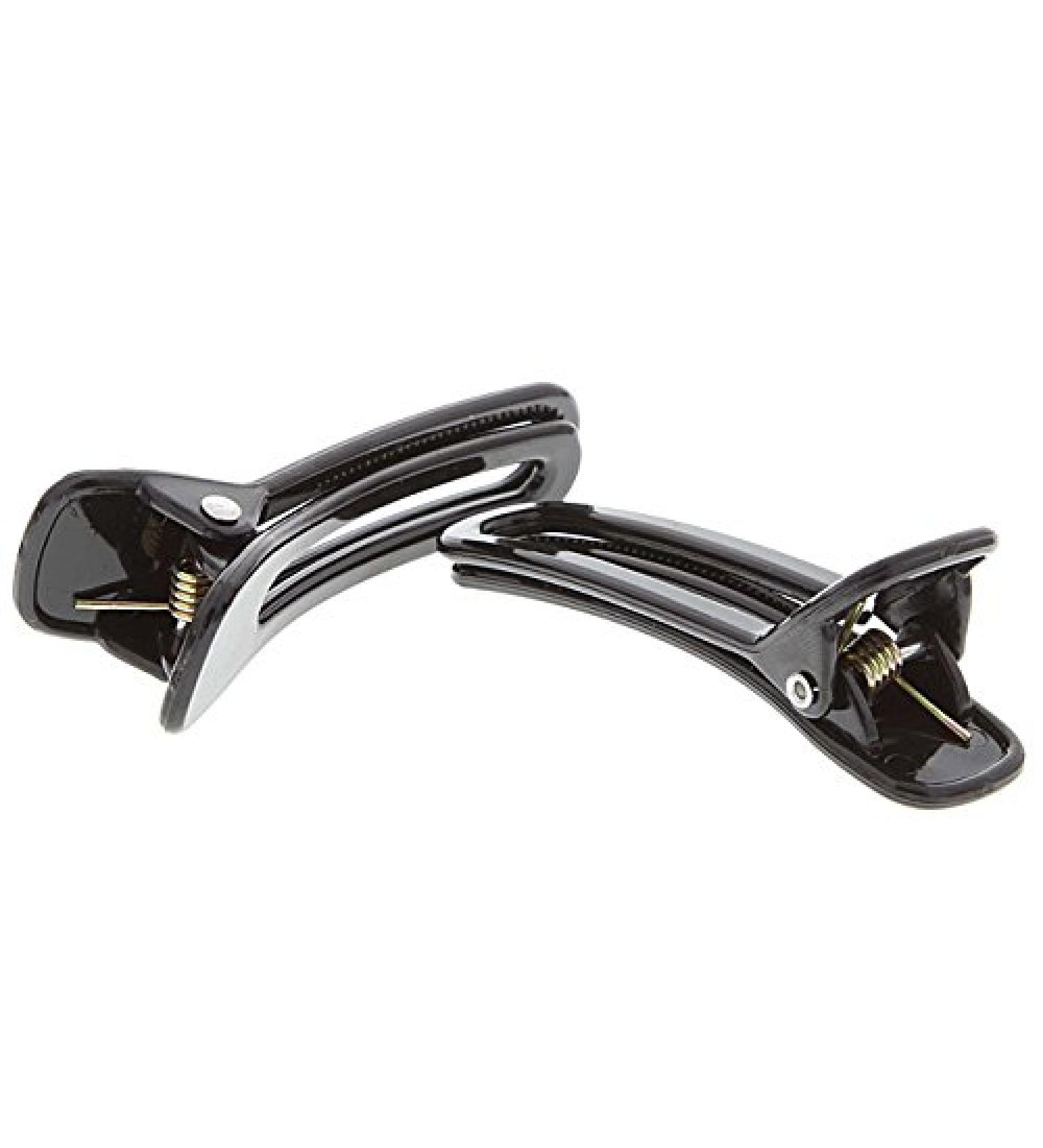 Buy Black Wide Tooth Banana Clips - 1 Pair of Stylish Hair Clips for Effortless Styling | International Shipping Available - Buy Online on GoSupps.com