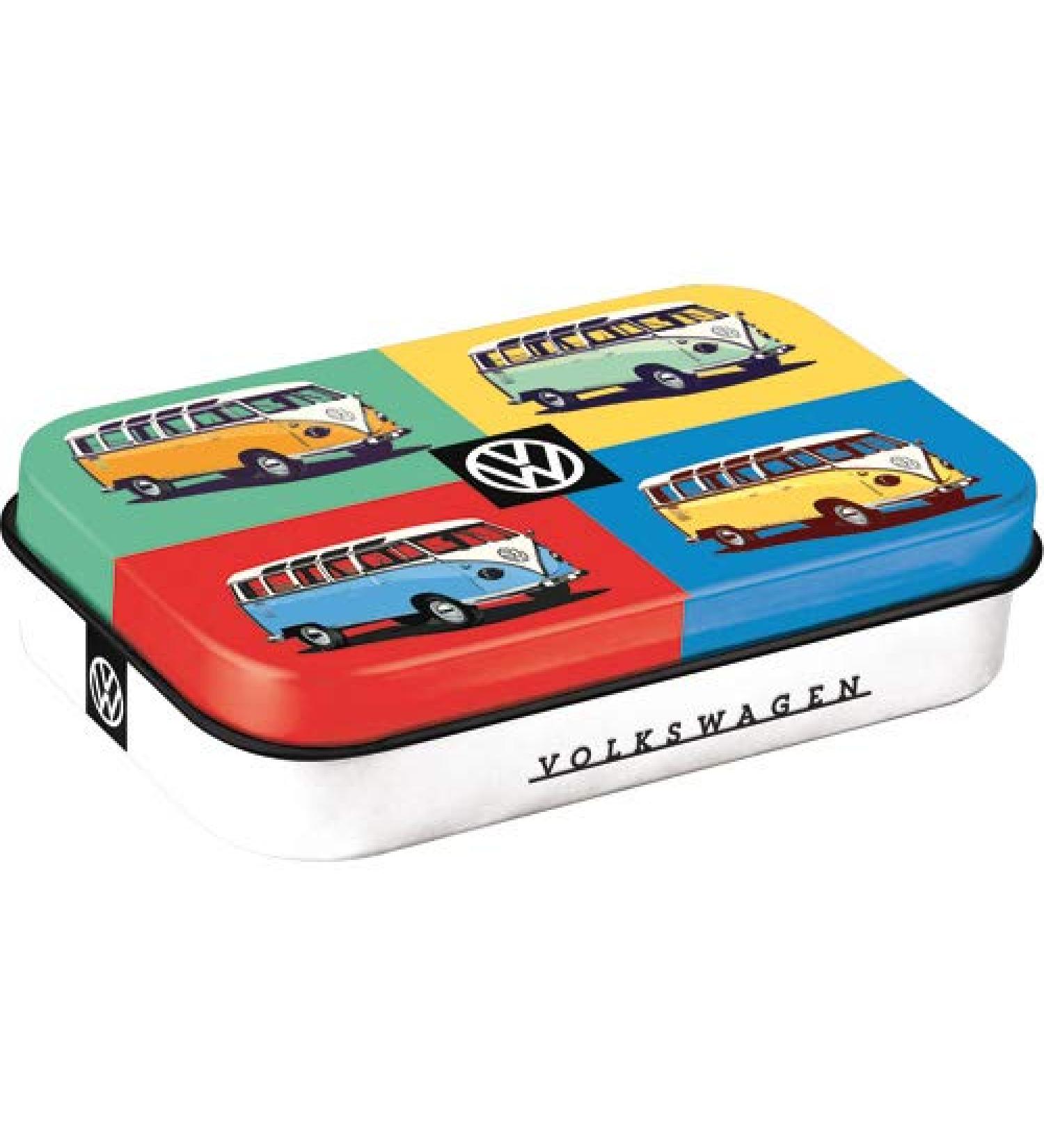 Nostalgic-Art 82118 Vw Bulli - Pop Art | Pill box XL | Candy box | Metal | With peppermint dragees