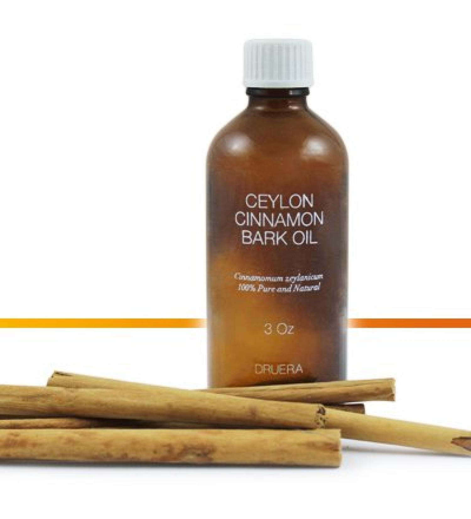 Ceylon Cinnamon Bark Oil 3 floz (88 ml) - 100% Pure and Natural steam Distilled and Shipped from Ceylon by DRUERA