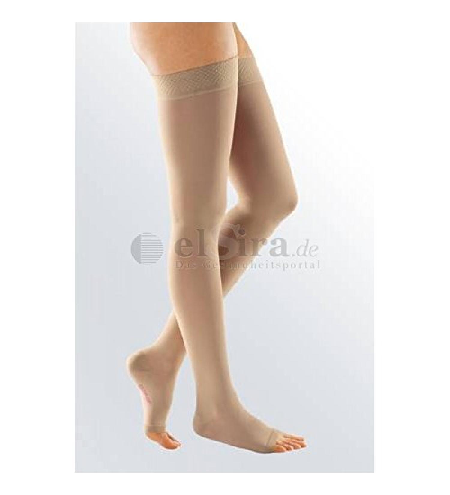 medi mediven forte KKL2 AD knee-length nopped adhesive bandage short open toe black III