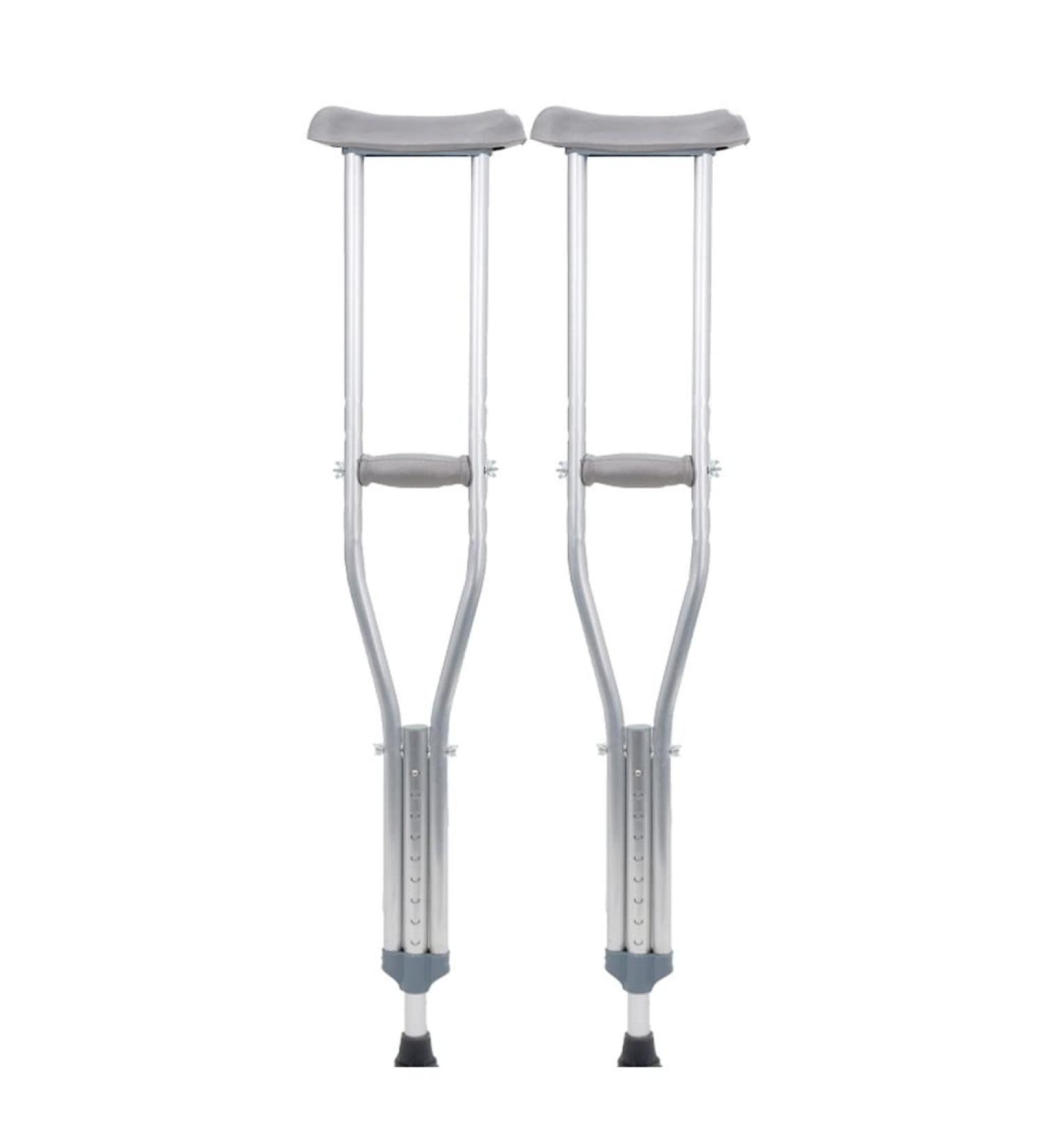 Crutches Fracture Underarm Telescopic Crutches Elderly Ankle Anti-Slip Cane Young People Injured Children Double Crutch Auxiliary Crutch for Lucky Star Silver Large - Buy Online on GoSupps.com