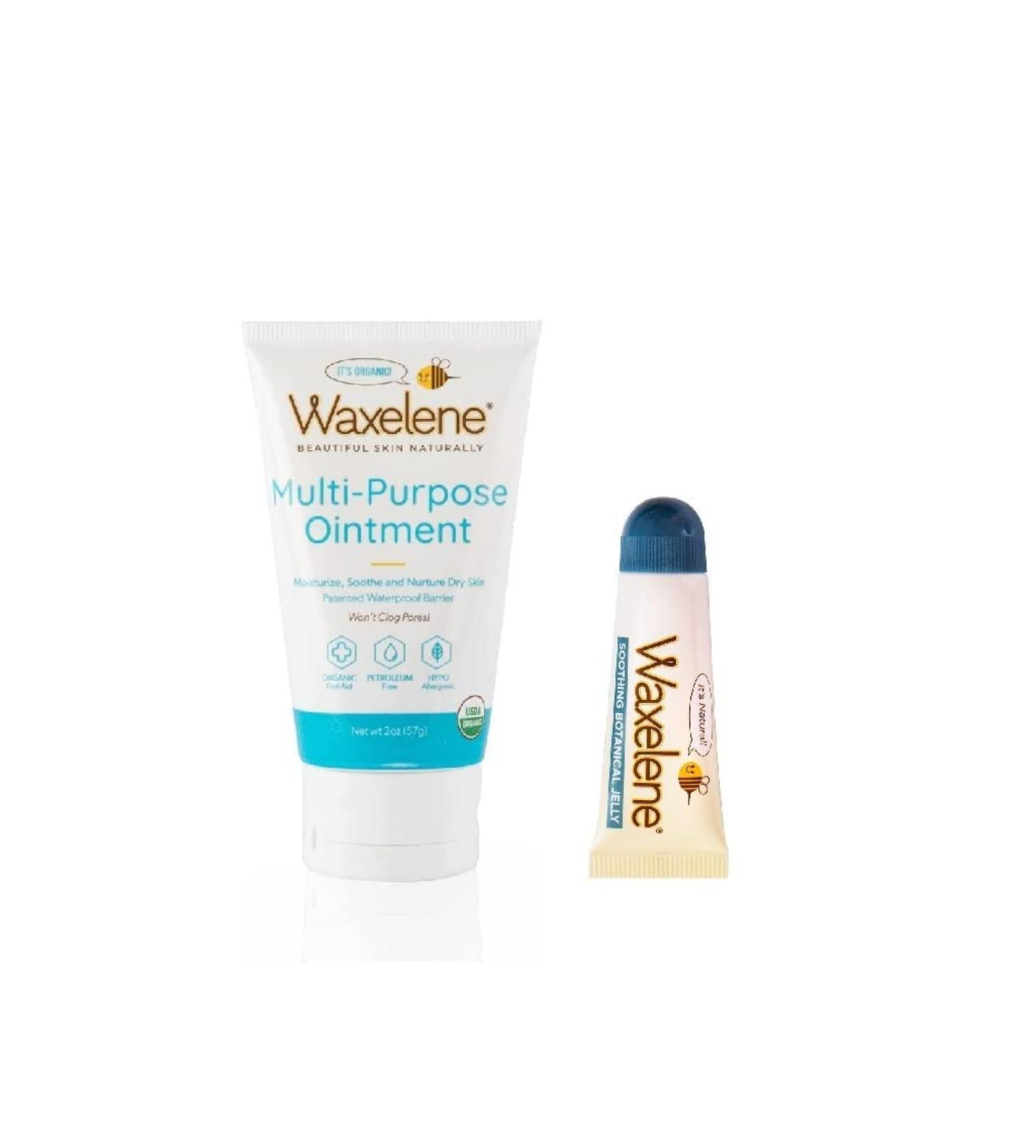 Waxelene Organic Multi-Purpose Ointment - Travel & Lip Tube | Natural Lip Balm and Skin Moisturizer - Buy Online on GoSupps.com