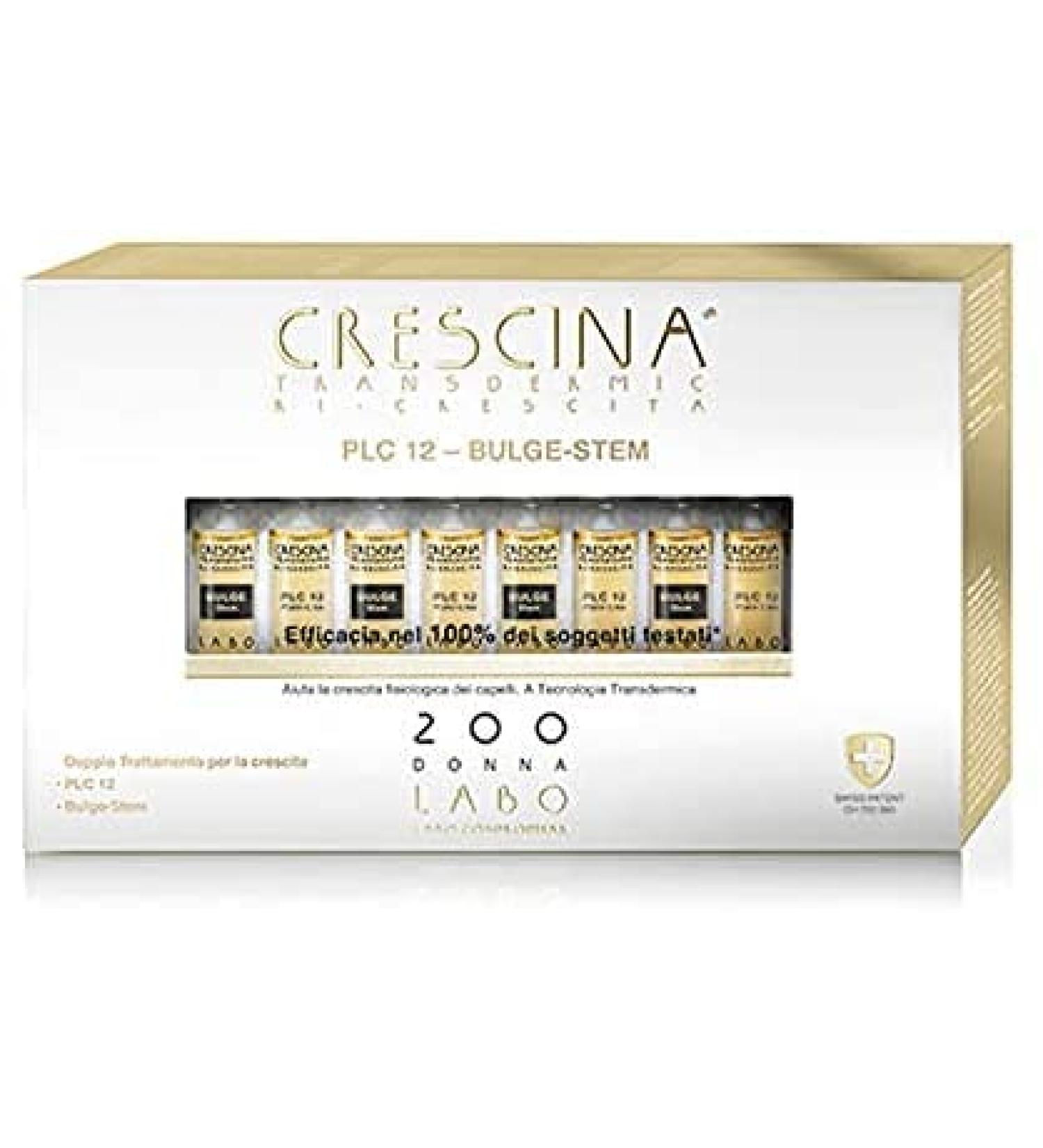 CRESCINA Plate Like PLC12 BULGE STEM Hair Regrowth 200 WOMEN 20 Vials