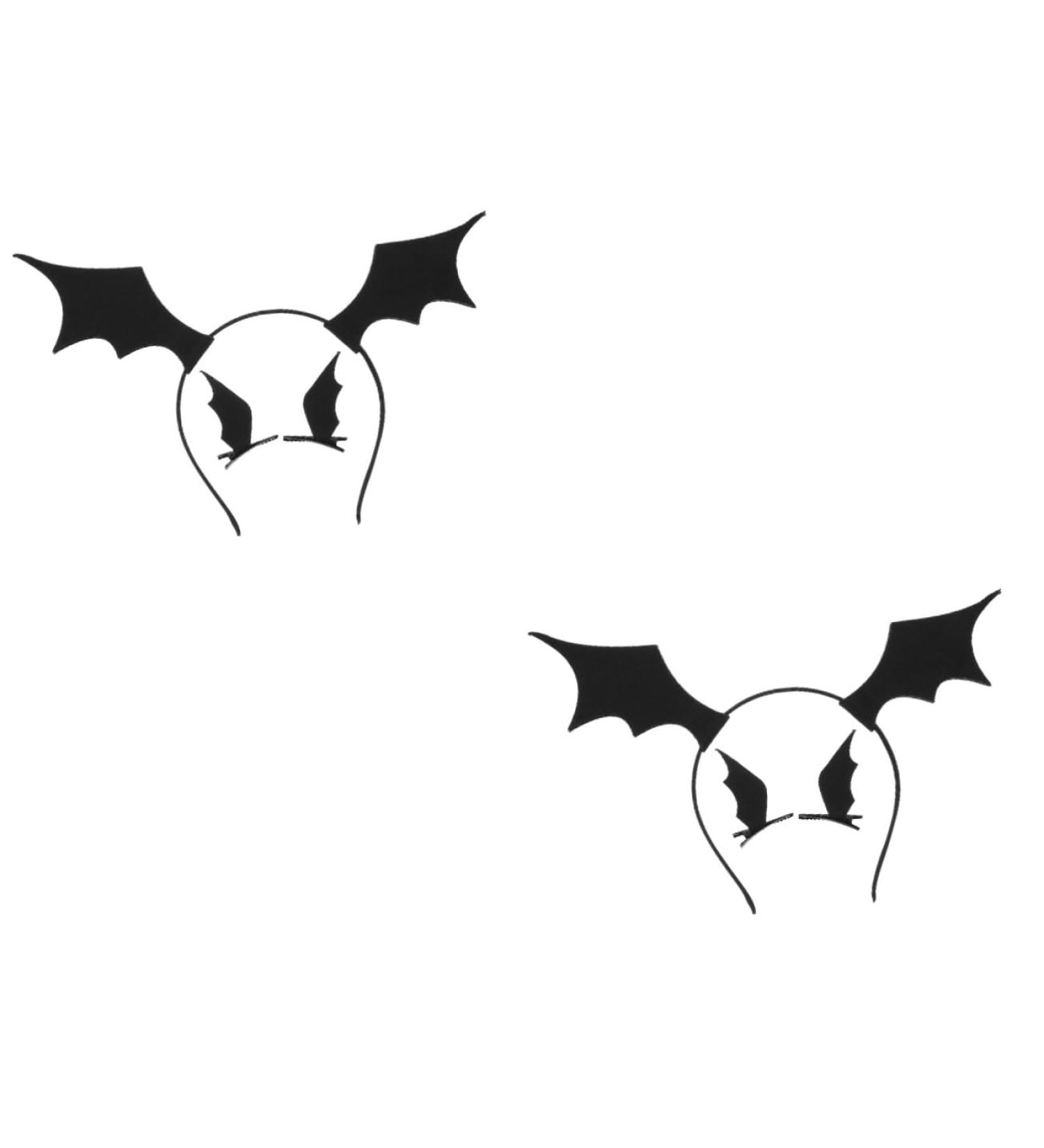 Beavorty 2 Sets bat headband hair clip halloween bats halloween bat hair clips halloween party headdress halloween headband wings costume Party Supplies hair accessories ear fabric women's - Buy Online on GoSupps.com