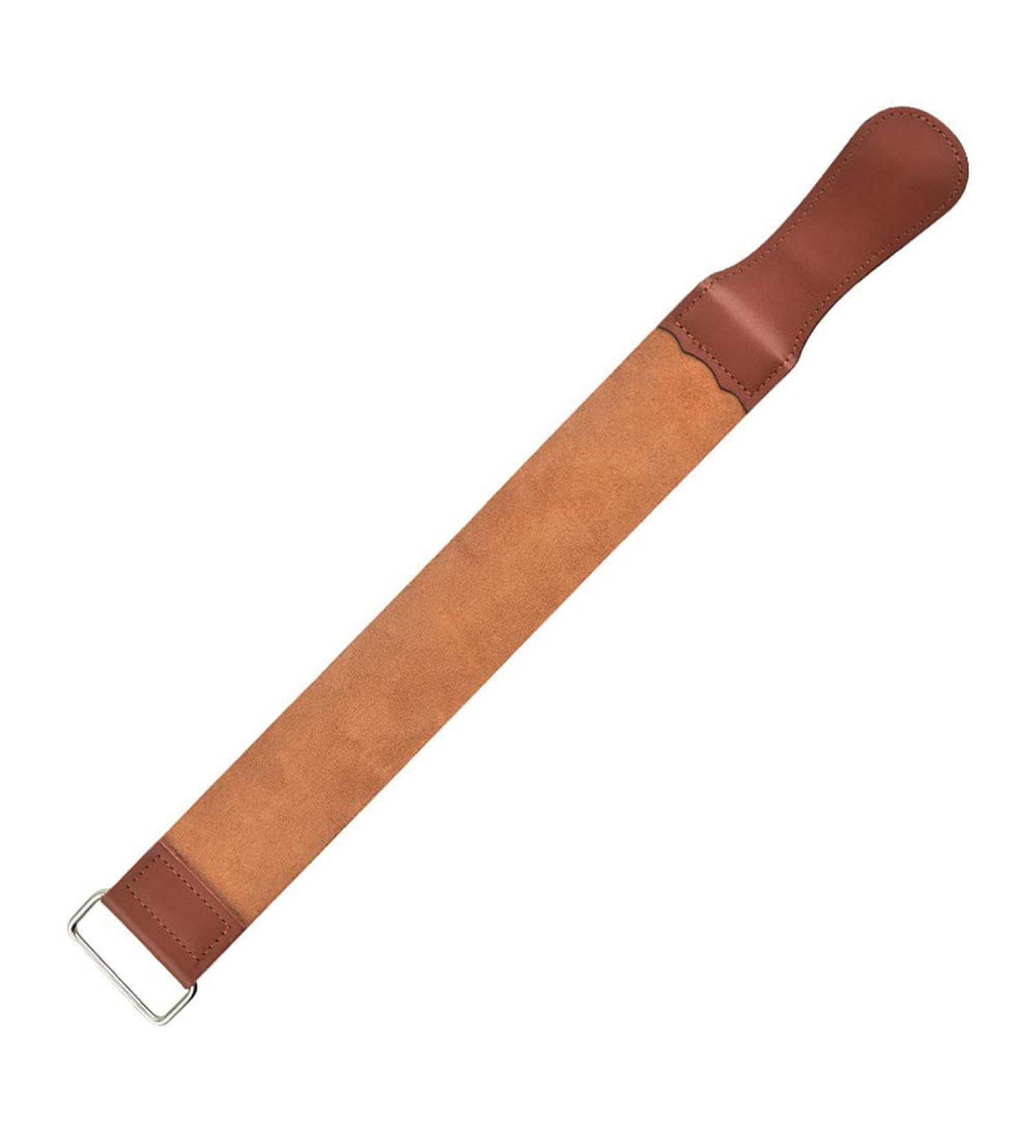 Leather Razor Strop - Straight Razor Sharpening Strap for Barber Shop - Brown - Buy Online on GoSupps.com