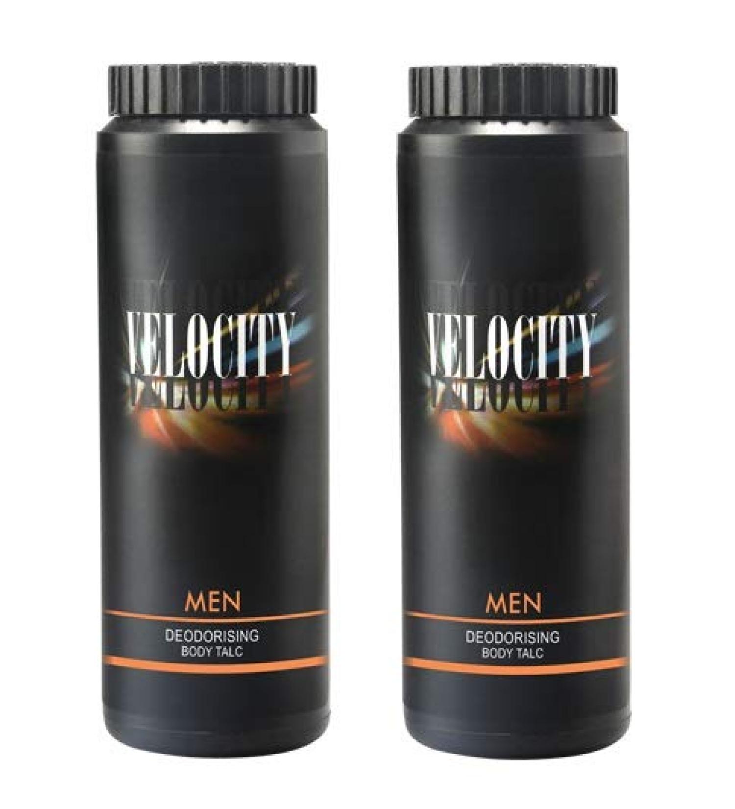 Velocity Men Deodorising Body Talc (100gm Each)-Pack of 2