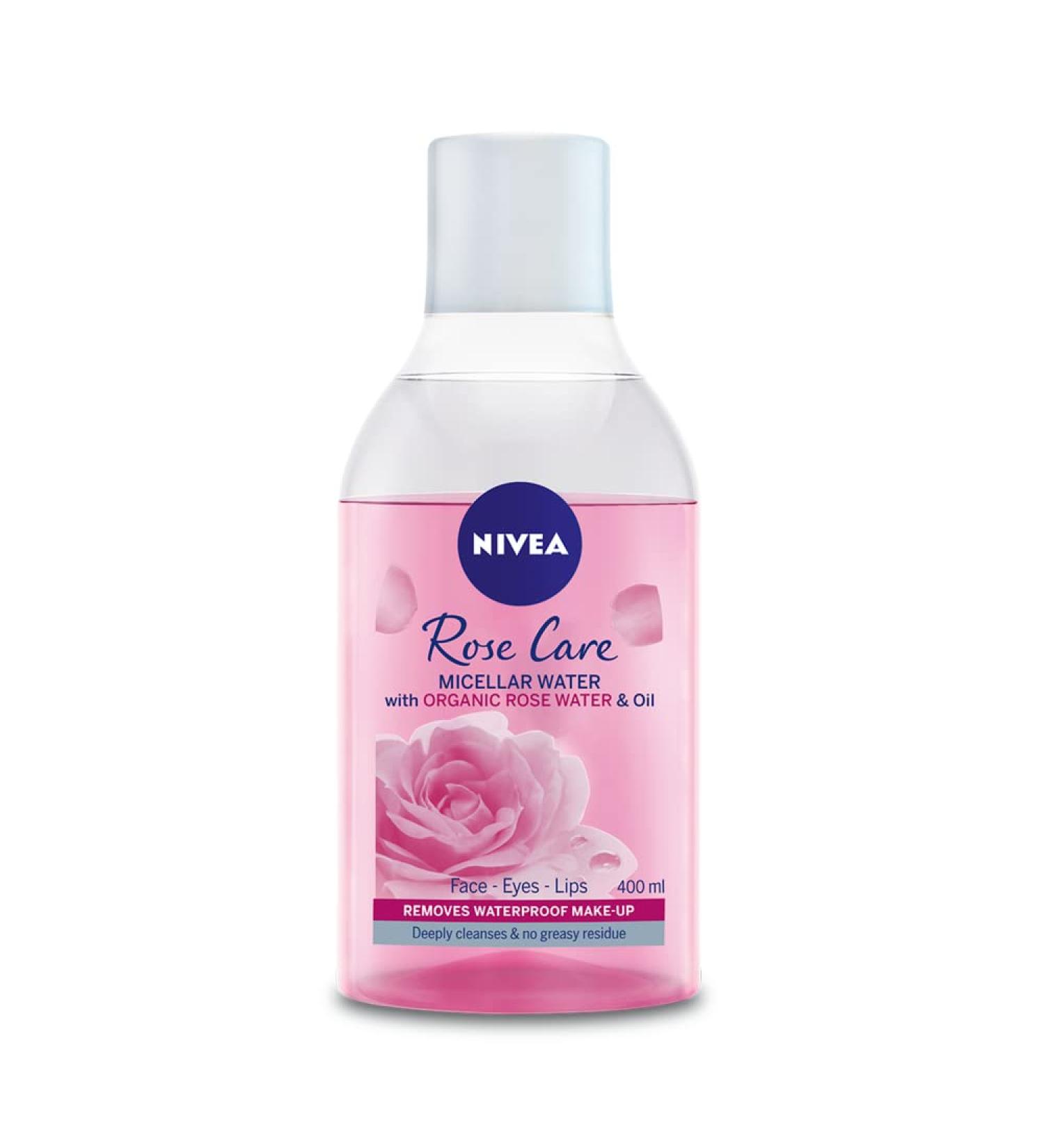 NIVEA MicellAIR Rose Water Micellar Water with Oil (400ml) - Waterproof Makeup Remover and Rose Water Toner - Buy Online on GoSupps.com