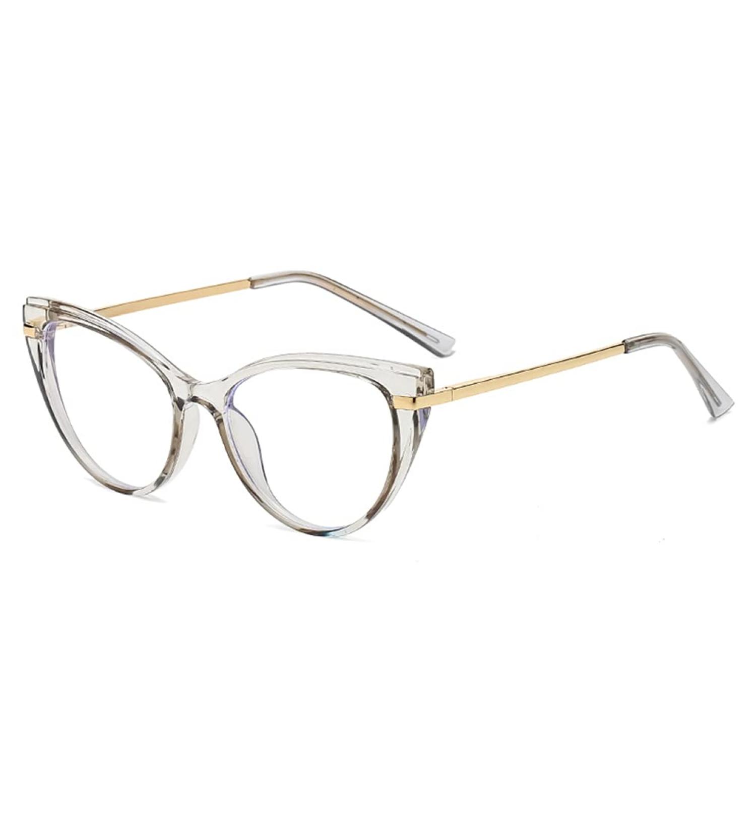 LJczka Cat Eyes Blue Light Blocking Glasses for Women - Retro Clear Gray Style for PC TV & Mobile - Buy Online on GoSupps.com