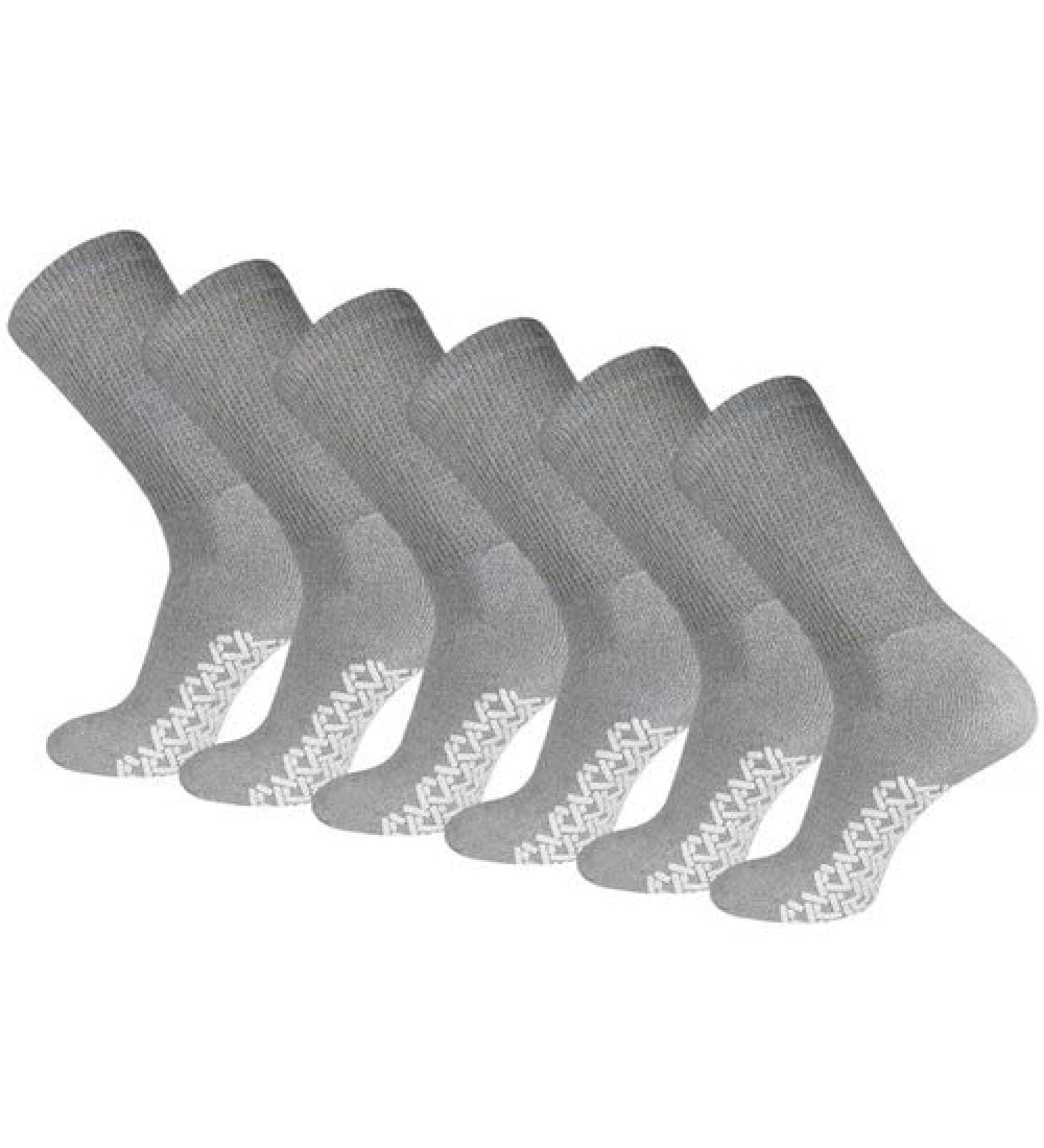 Men's Big and Tall Non-Skid Diabetic Cotton Crew Socks (13-15) - 12 Pack Gray - Buy Online on GoSupps.com