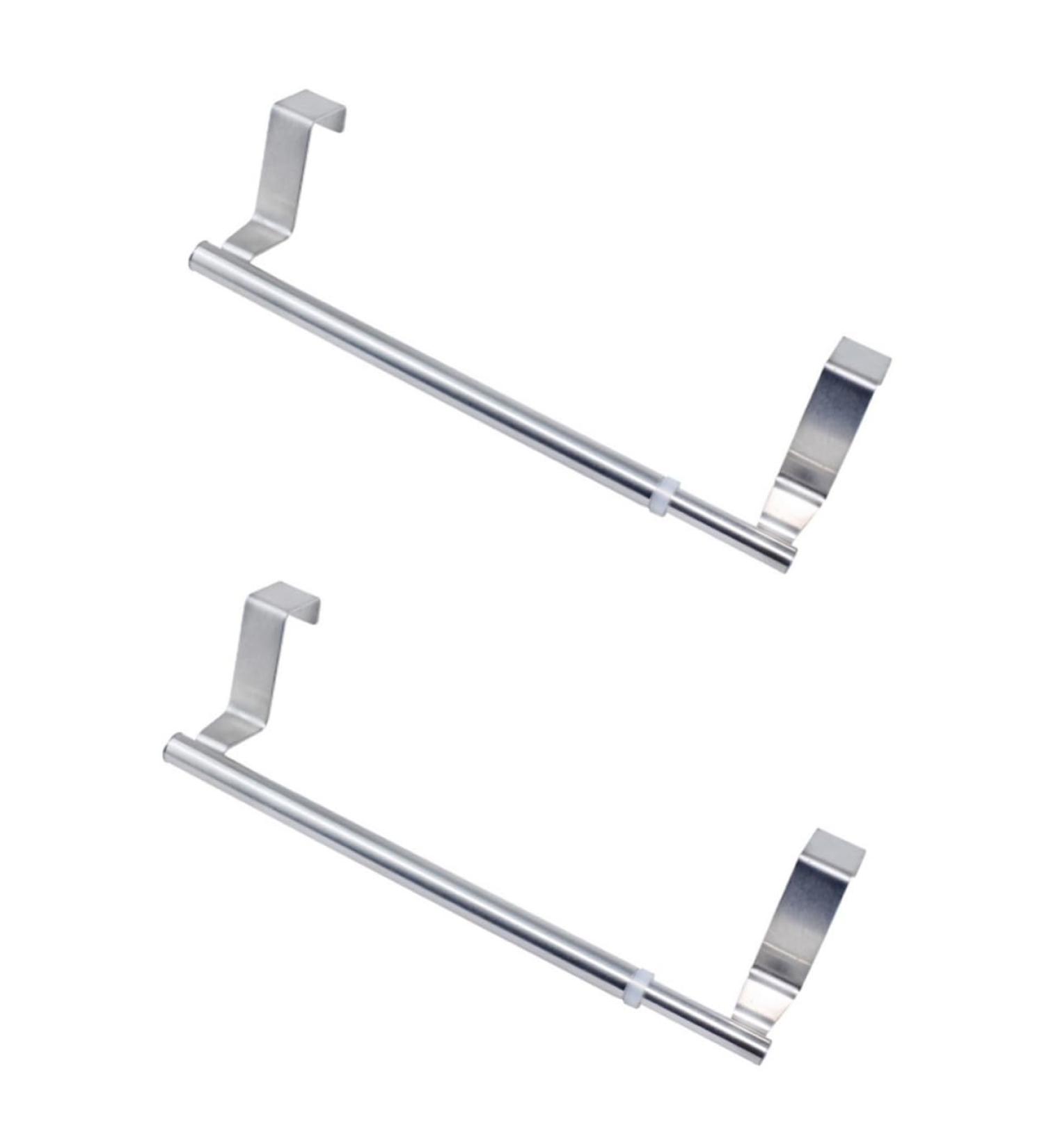Alipis 2pcs Kitchen Utensil Hanger Traceless Towel Rack Coat Hanger Stainless Steel Kitchen Rack Silverx2pcs 22*7cmx2pcs - Buy Online on GoSupps.com