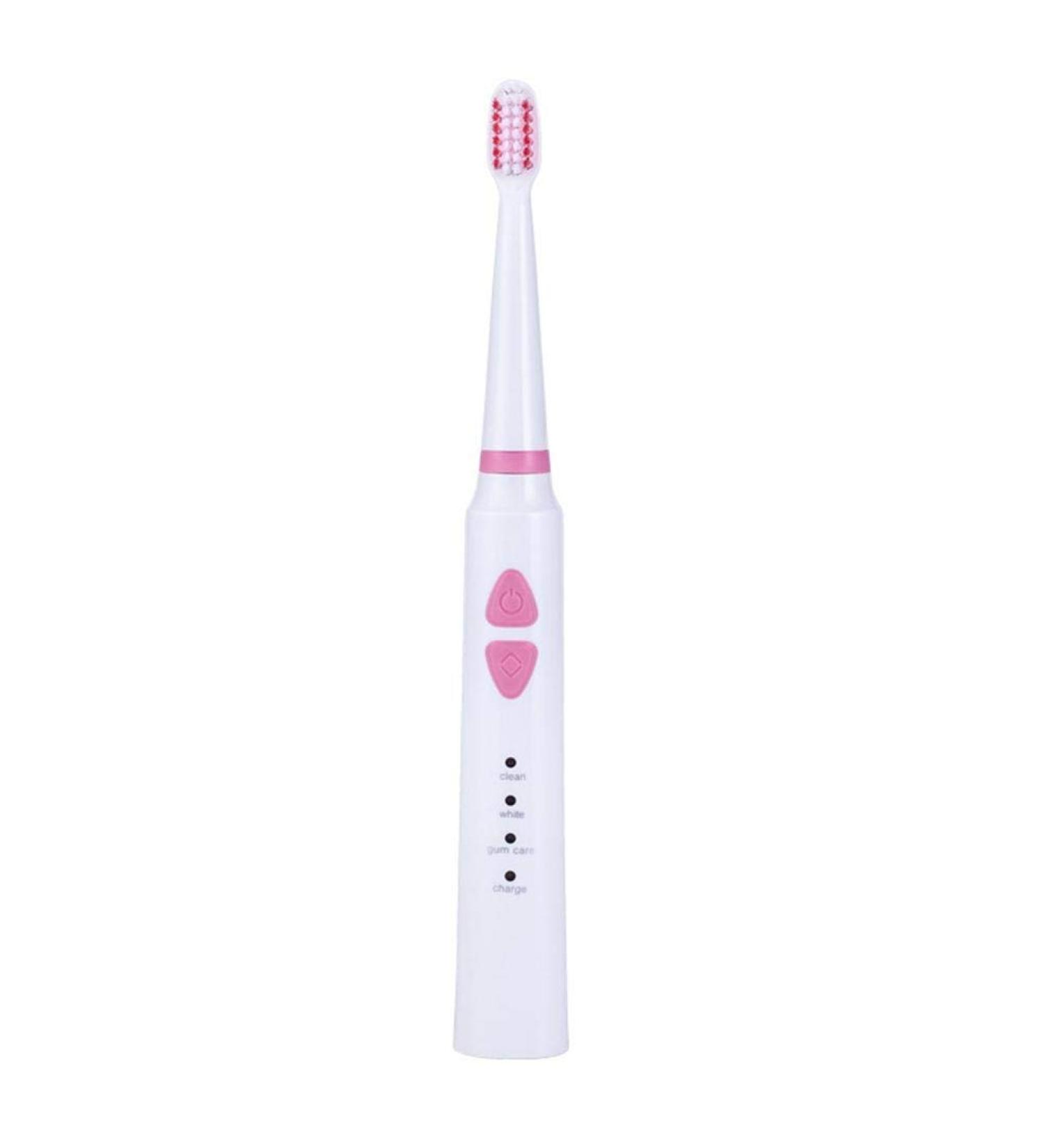 Rechargeable Electric Toothbrush Induction Charging Type Soft Hair Waterproof Tooth Cleaner for Adult Pink - Buy Online on GoSupps.com