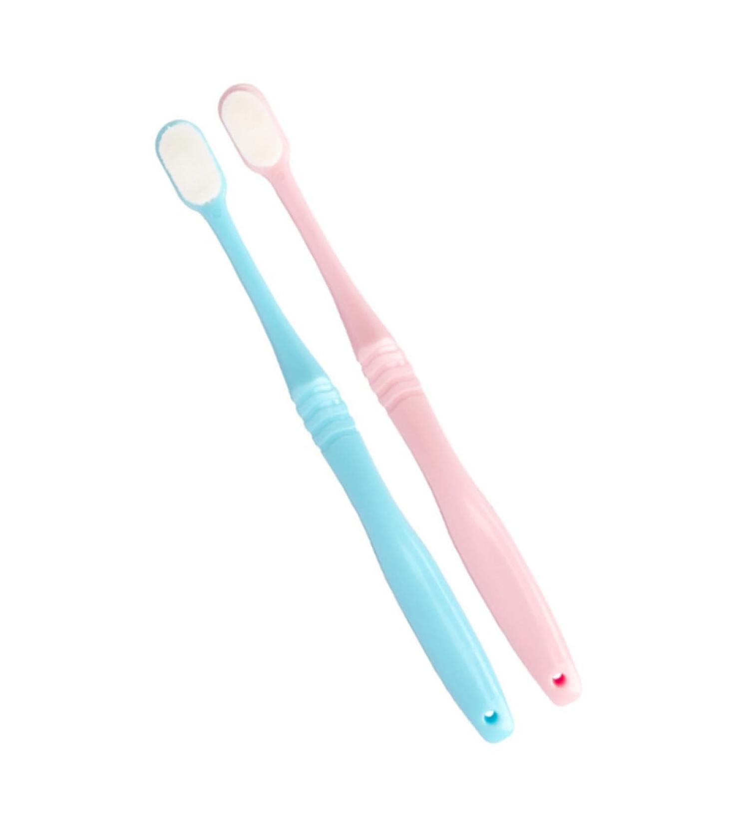HOMSFOU 2pcs Nano Ultrafine Soft Toothbrush Set - Gentle Care for Pregnant Women - International Shipping Available - Buy Online on GoSupps.com