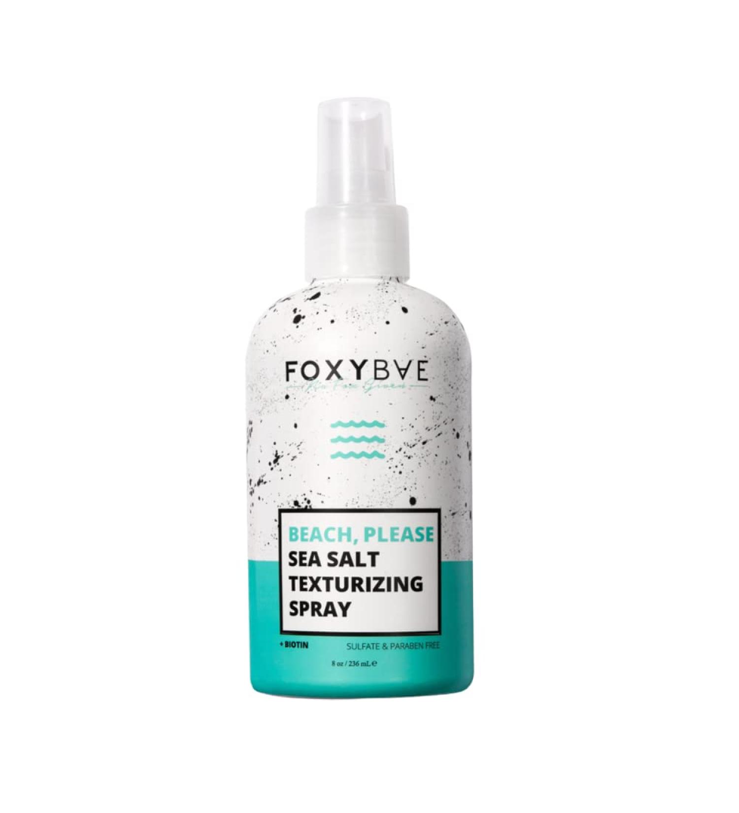 FoxyBae BEACH PLEASE Sea Salt Spray 8 Fl oz - Texturizing & Volumizing Hair Spray for Men & Women - with Biotin for Hair Growth - Wavy Hair Products - Buy Online on GoSupps.com