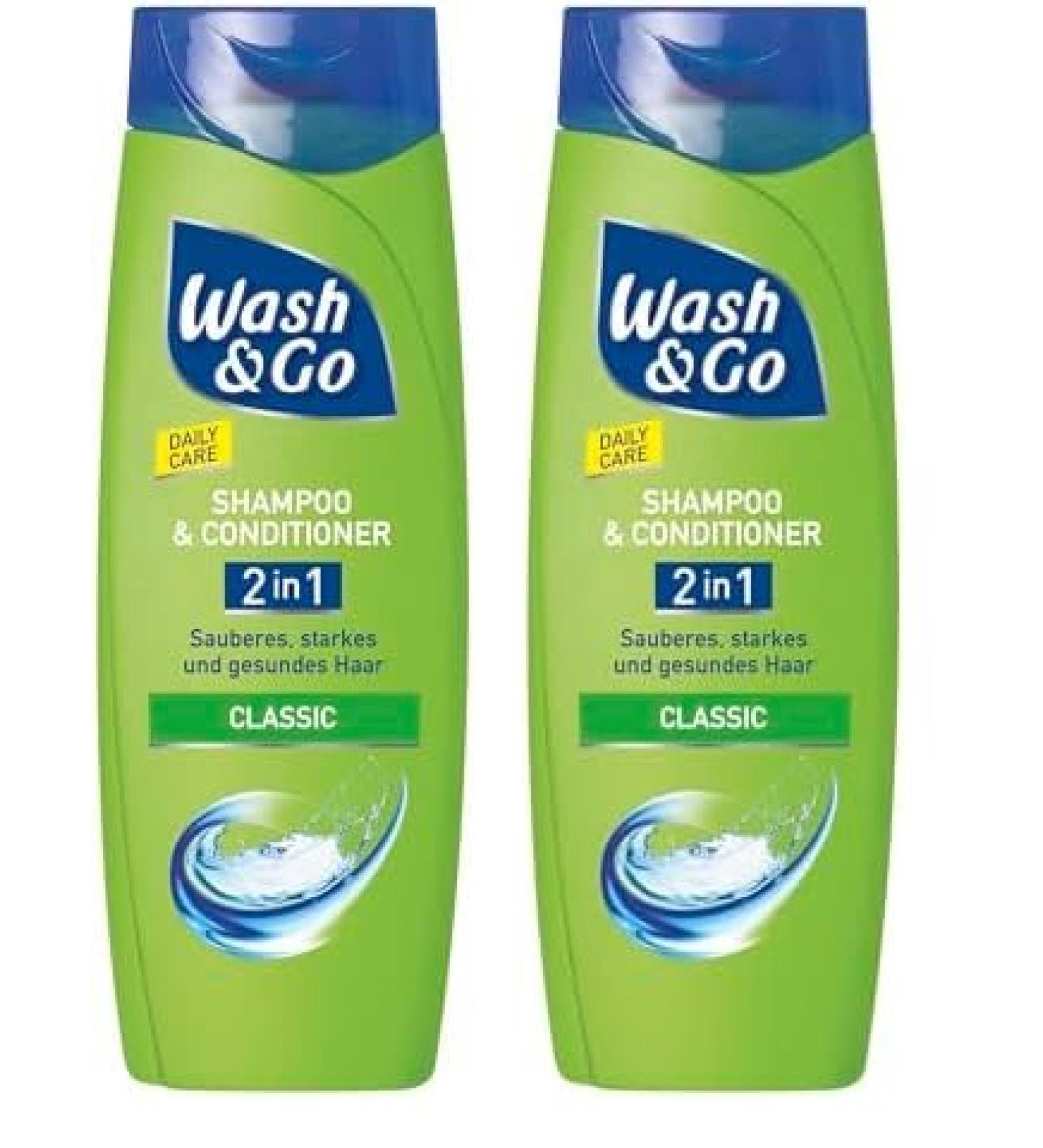 Wash & Go Classic Shampooing et apr s-shampoing 2 en 1 400 ml soin quotidien pour des cheveux propres forts et sains (Lot de 2) 400 ml (Lot de 2) - Buy Online on GoSupps.com