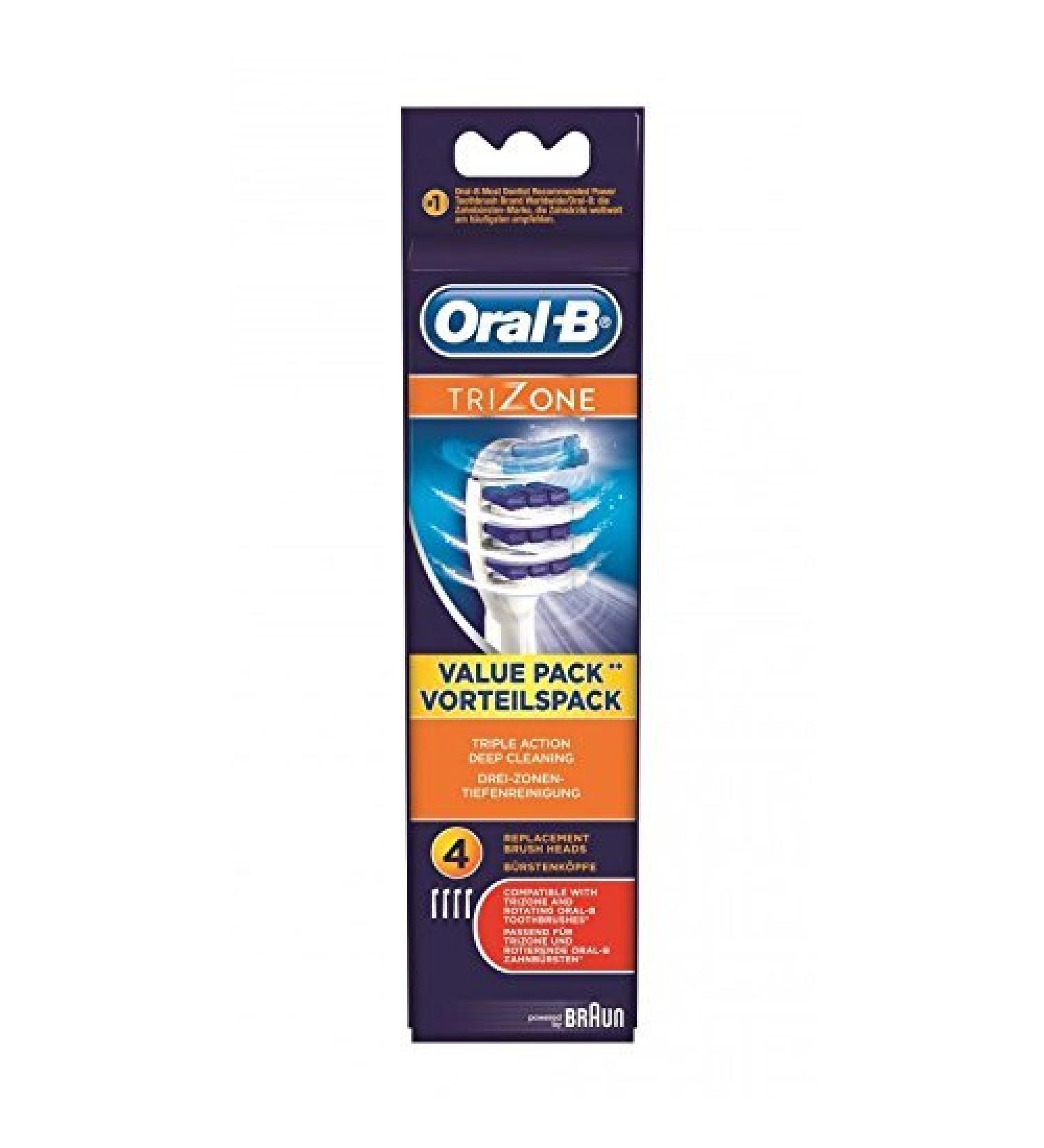 Braun Oral-B TriZone toothbrush heads for electric toothbrushes 4 pieces