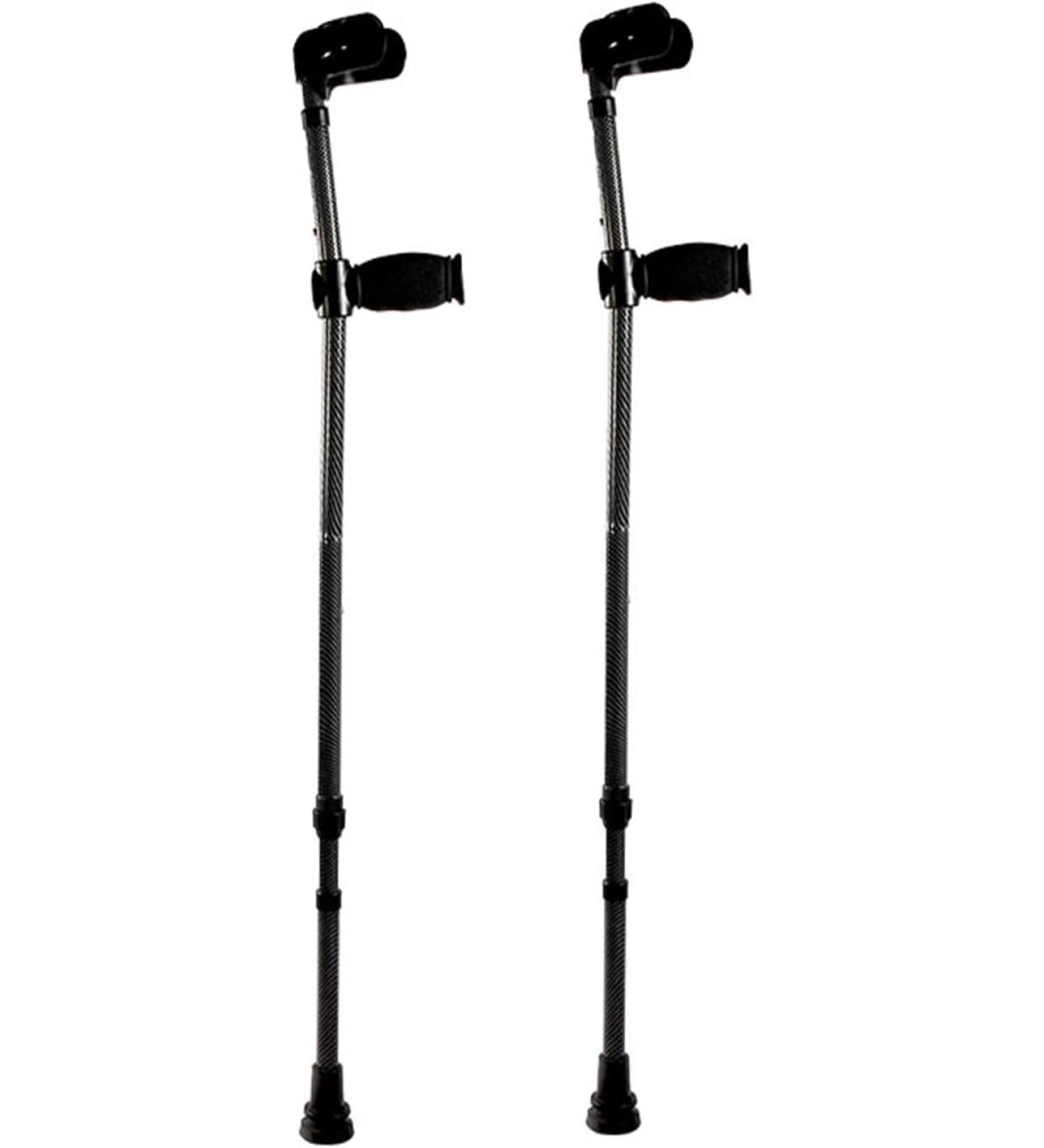 Carbon Fiber Folding Crutches Adjustable Forearm Crutches Lightweight Aluminum Crutches for Adults and Teenagers 2 counts - Buy Online on GoSupps.com