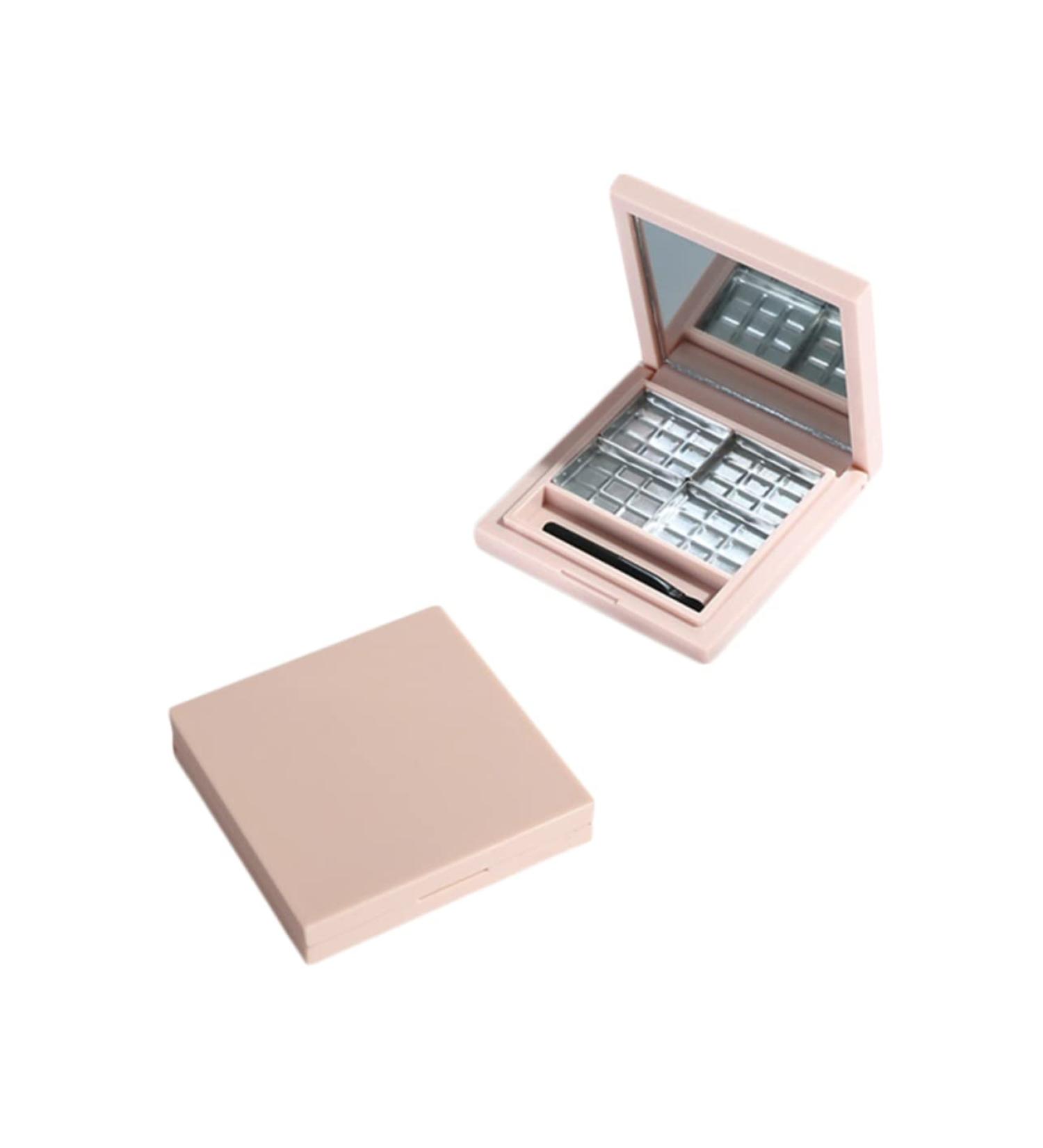 VINTORKY 2pcs Empty Eyeshadow Palette Makeup Pallette Empty Eyeshadow Dish Highlighters DIY Cosmetics Pink - Buy Online on GoSupps.com