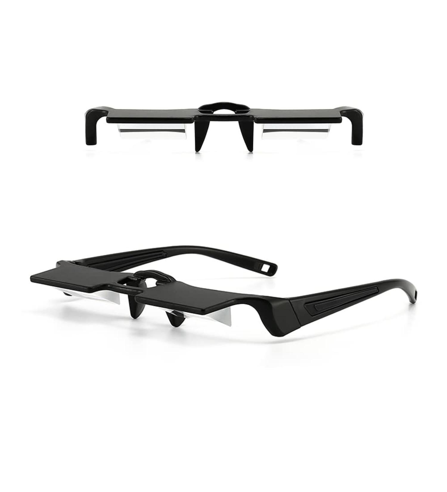 Lazy Glasses - Horizontal Prism Reading Glasses for Lying Down | Upside Down 90 Degree Glasses for Bed Reading (Black - Buy Online on GoSupps.com