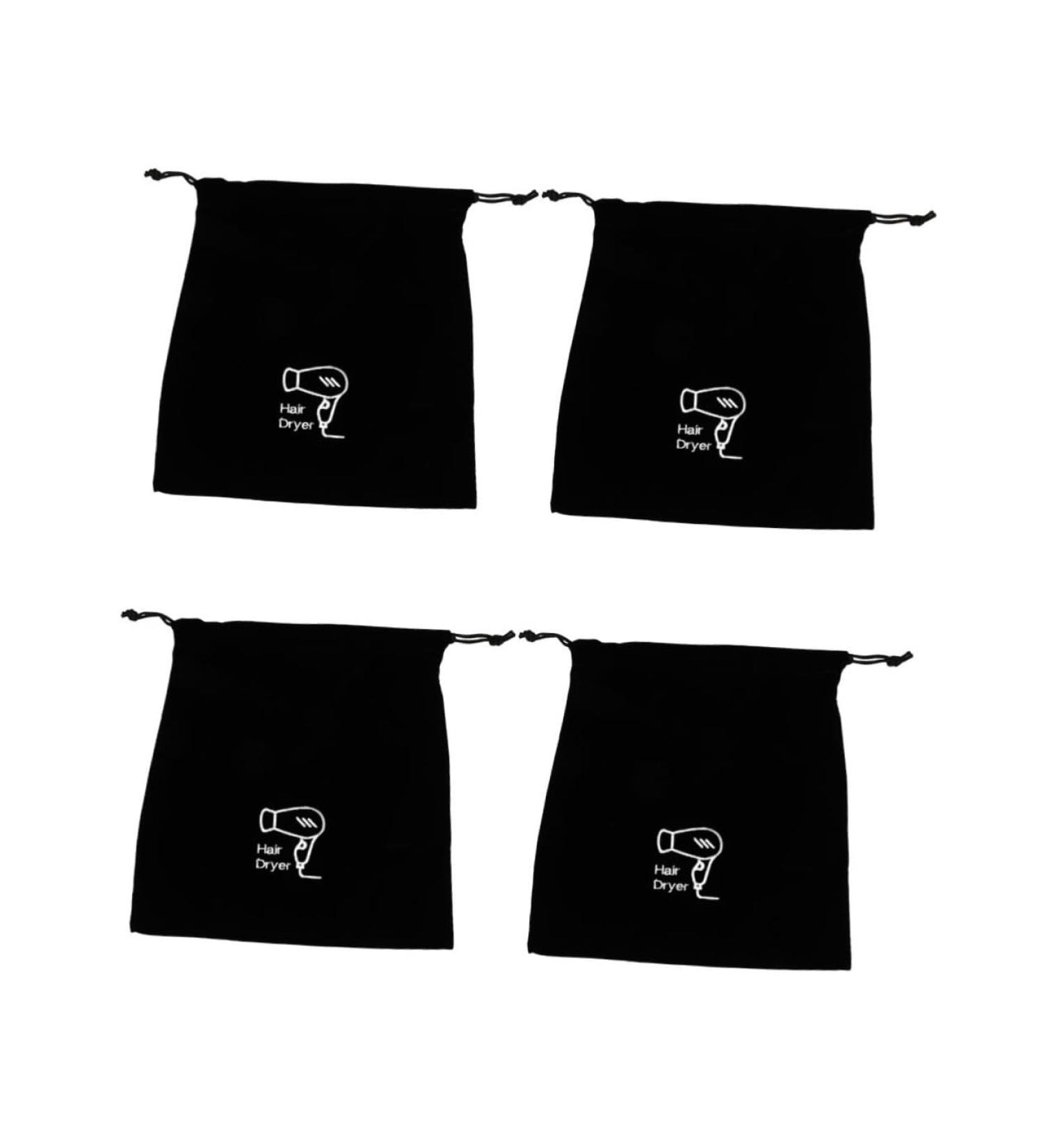 OHPHCALL 4 Pcs Velvet Bag Hair Tool Travel Bag Hair Dryer Bag for Travel Hairdryer Bag Blow Dryer Bag Flannel 30.00X26.00X0.50CMx2pcs Blackx2pcs - Buy Online on GoSupps.com