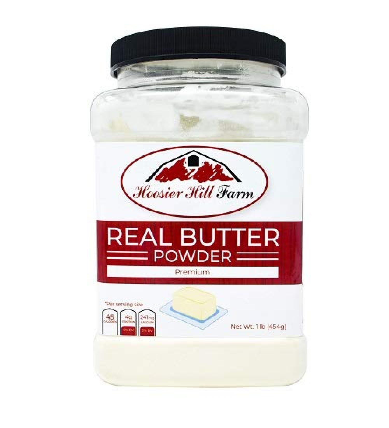 Hoosier Hill Farm Real Butter Powder - 1 lb | Rich & Creamy Flavor for Baking - Buy Online on GoSupps.com