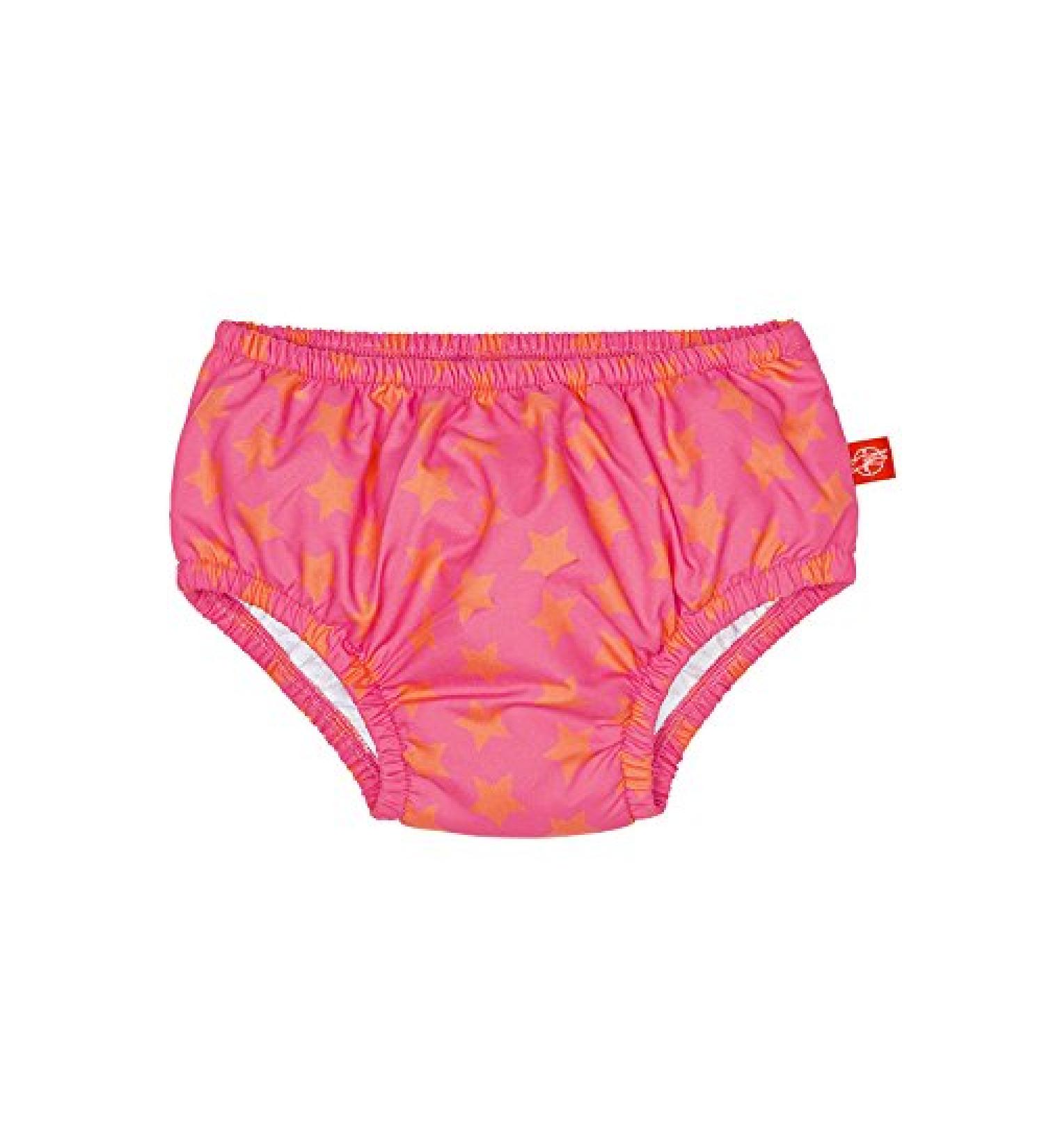Reusable Baby Swimming Diaper with UV Protection | Casual Bathing Diaper for 18 Months - Pink Stars - Buy Online on GoSupps.com